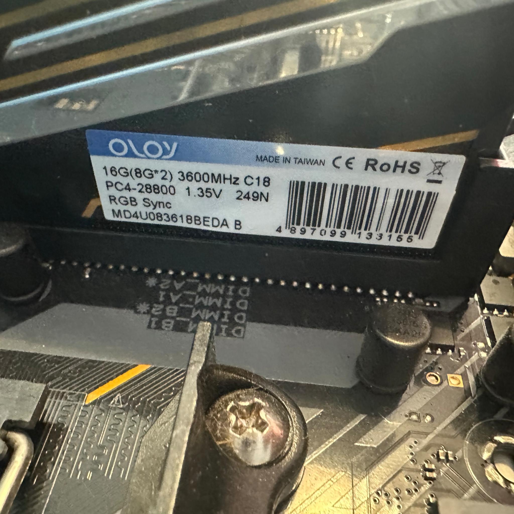 Gigabyte X570 Motherboard and 32gb 3600mhz Ram