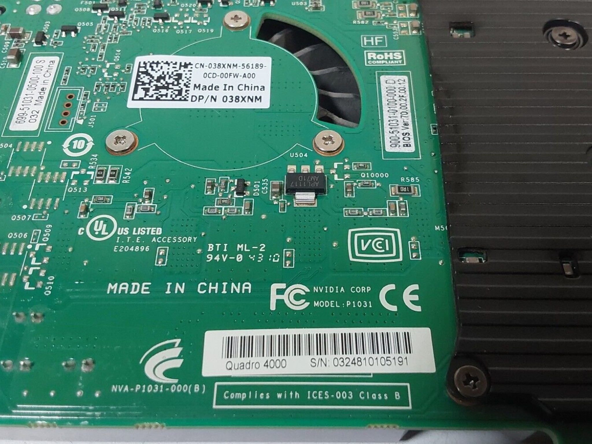 Nvidia Quadro 4000 GPU For Mac Pro