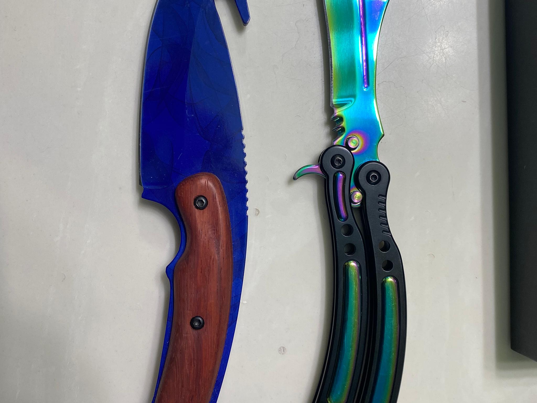 Elemental Knives - Fade Butterfly Knife/Sapphire Gut Knife - RARE CSGO Replicas