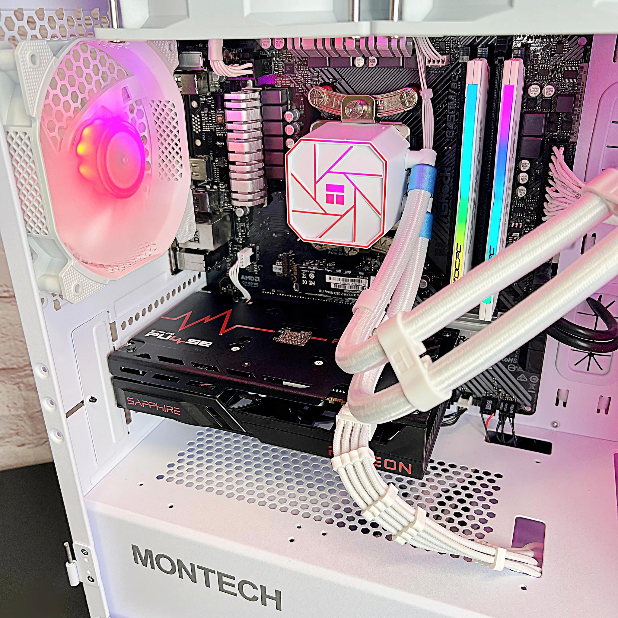 Ryzen 5 3600 Sapphire RX 6600 16GB RAM 1TB M.2 Liquid Cooled Gaming PC