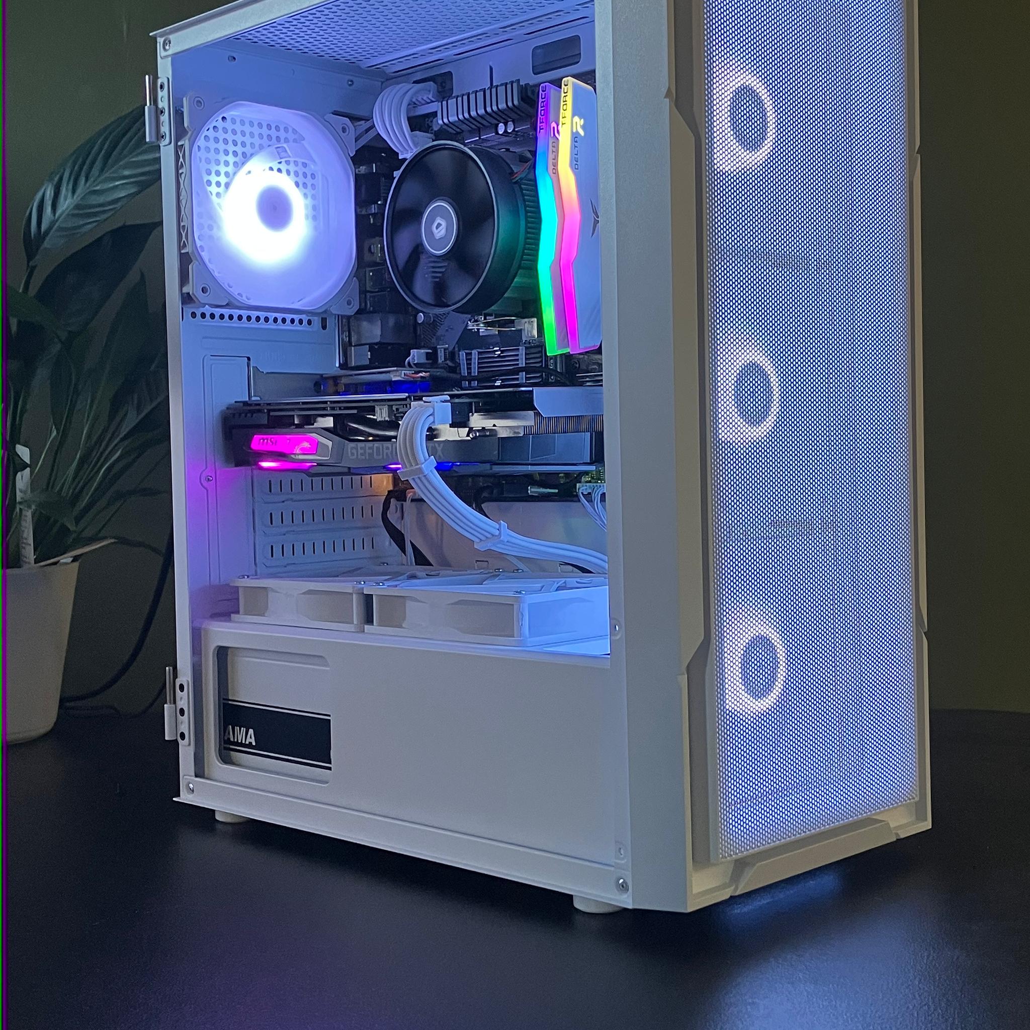 🦃Black Friday Sale! 🦃White RGB Gaming PC Ryzen 5 Nvidia GTX 1660 SUPER 16 gb 512gb Wifi Win11pro