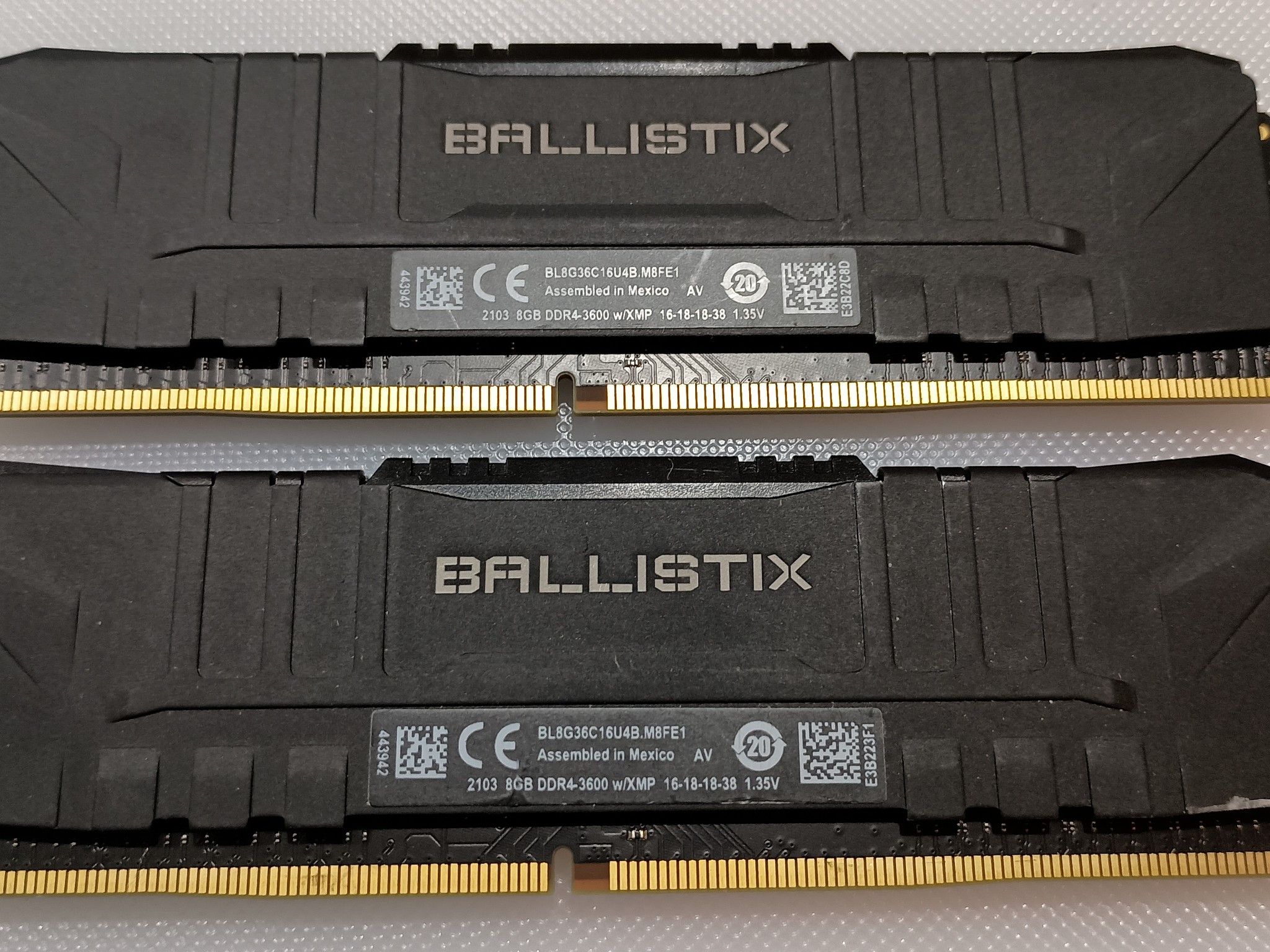 Crucial Ballistix 16gb DDRR4 3600mhz 2x8GB memory kit