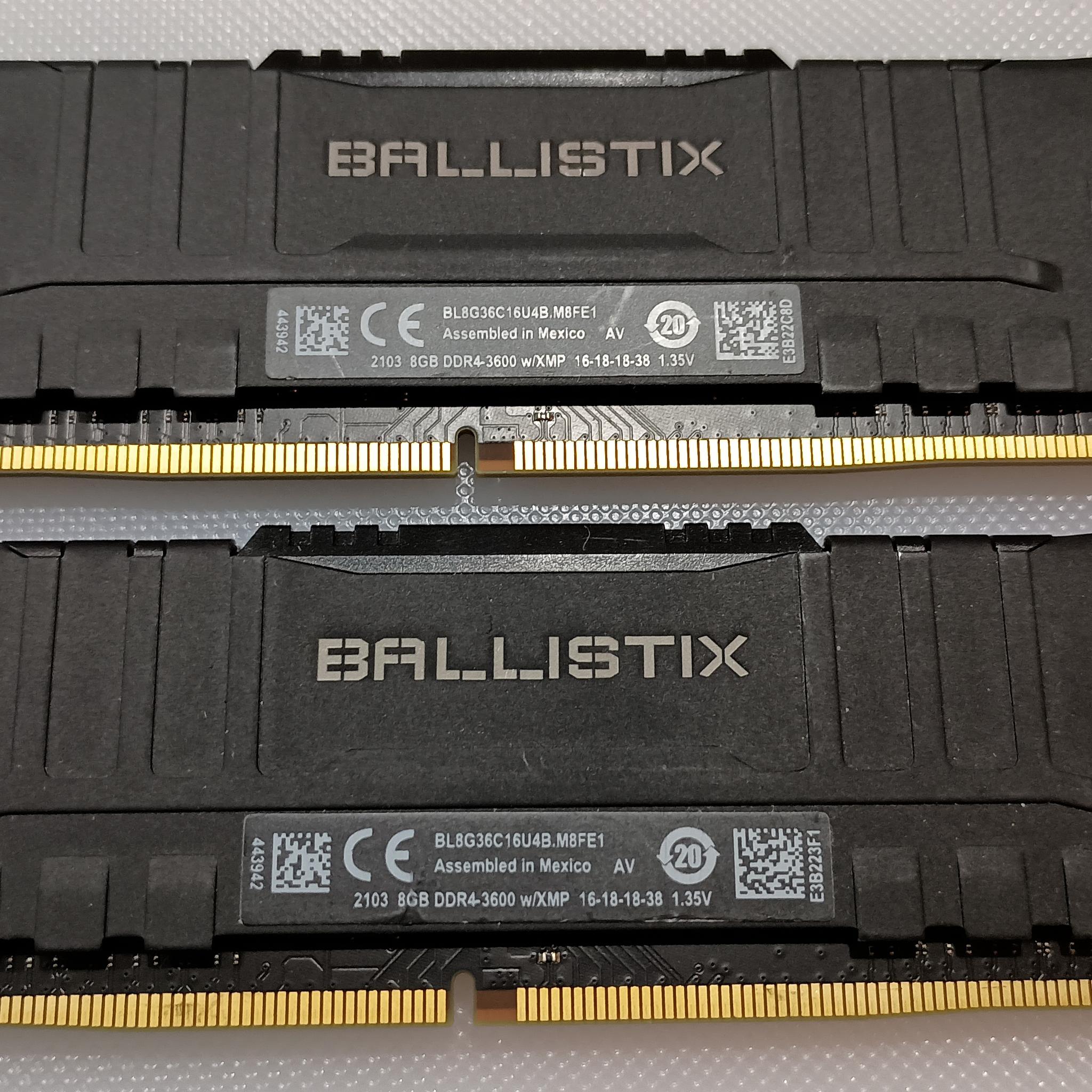 Crucial Ballistix 16gb DDRR4 3600mhz 2x8GB memory kit. BL2K8G36C16U4B