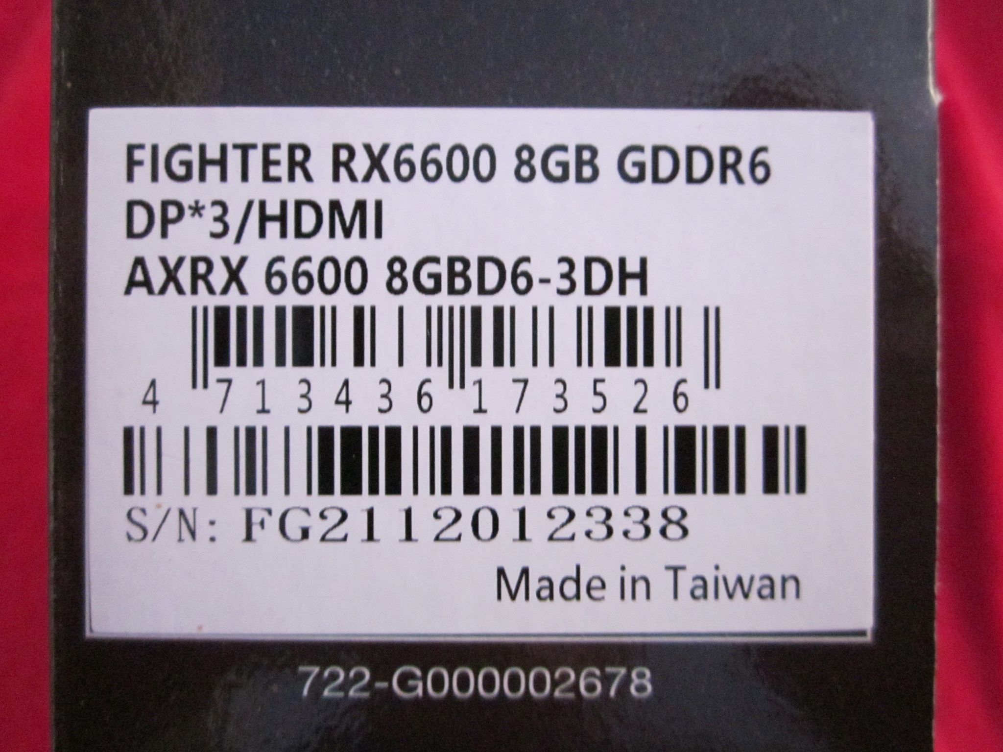 PowerColor Fighter RX 6600 8GB GDDR6 Graphics Card AXRX PCI Express 4.0
