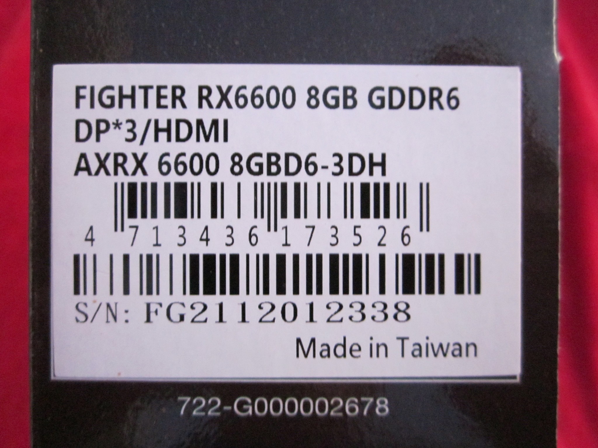 PowerColor Fighter RX 6600 8GB GDDR6 Graphics Card AXRX PCI Express 4.0