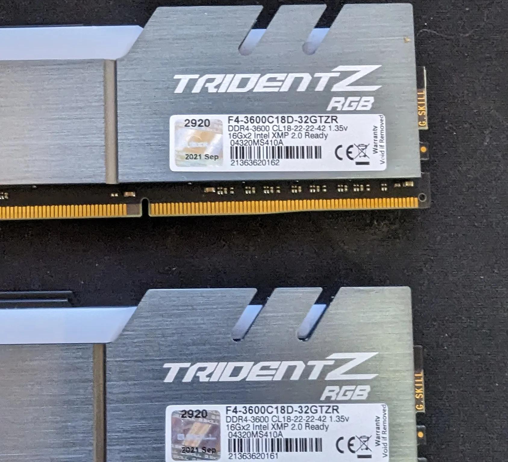 G.Skill Trident Z RGB 64 GB (4 x 16 GB) DDR4-3600 CL18 Memory FREE SHIPPING