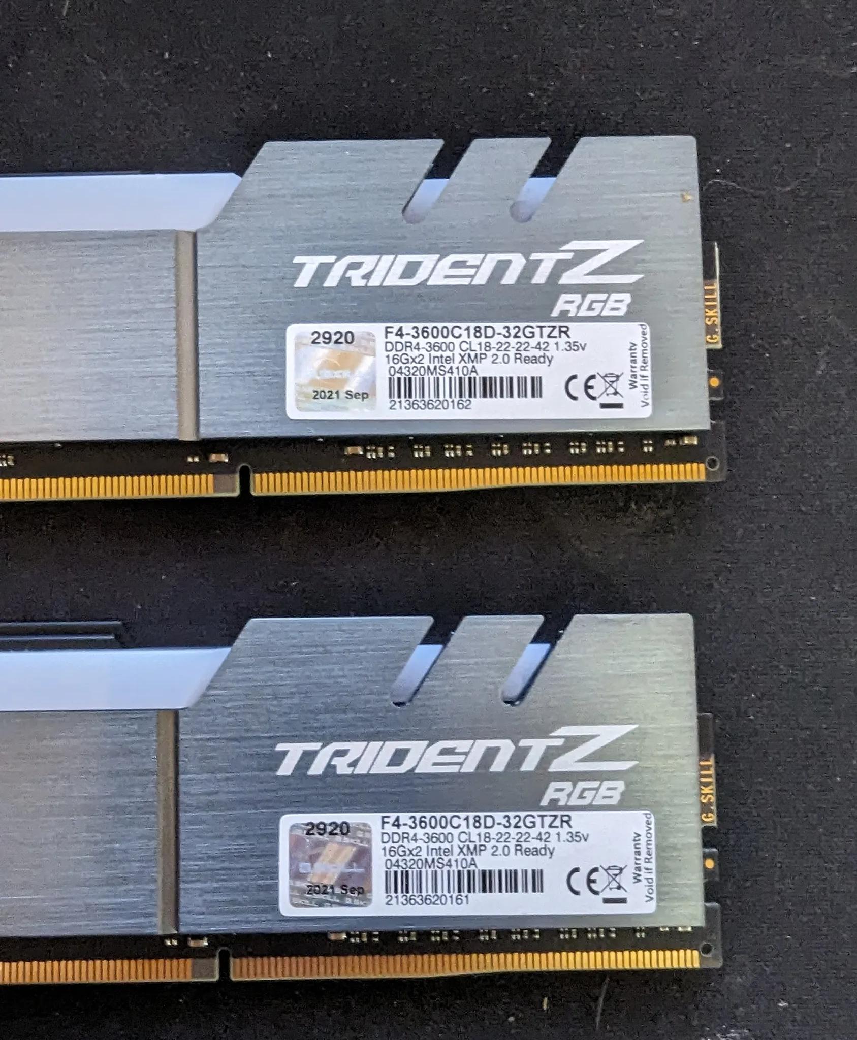 G.Skill Trident Z RGB 64 GB (4 x 16 GB) DDR4-3600 CL18 Memory FREE SHIPPING