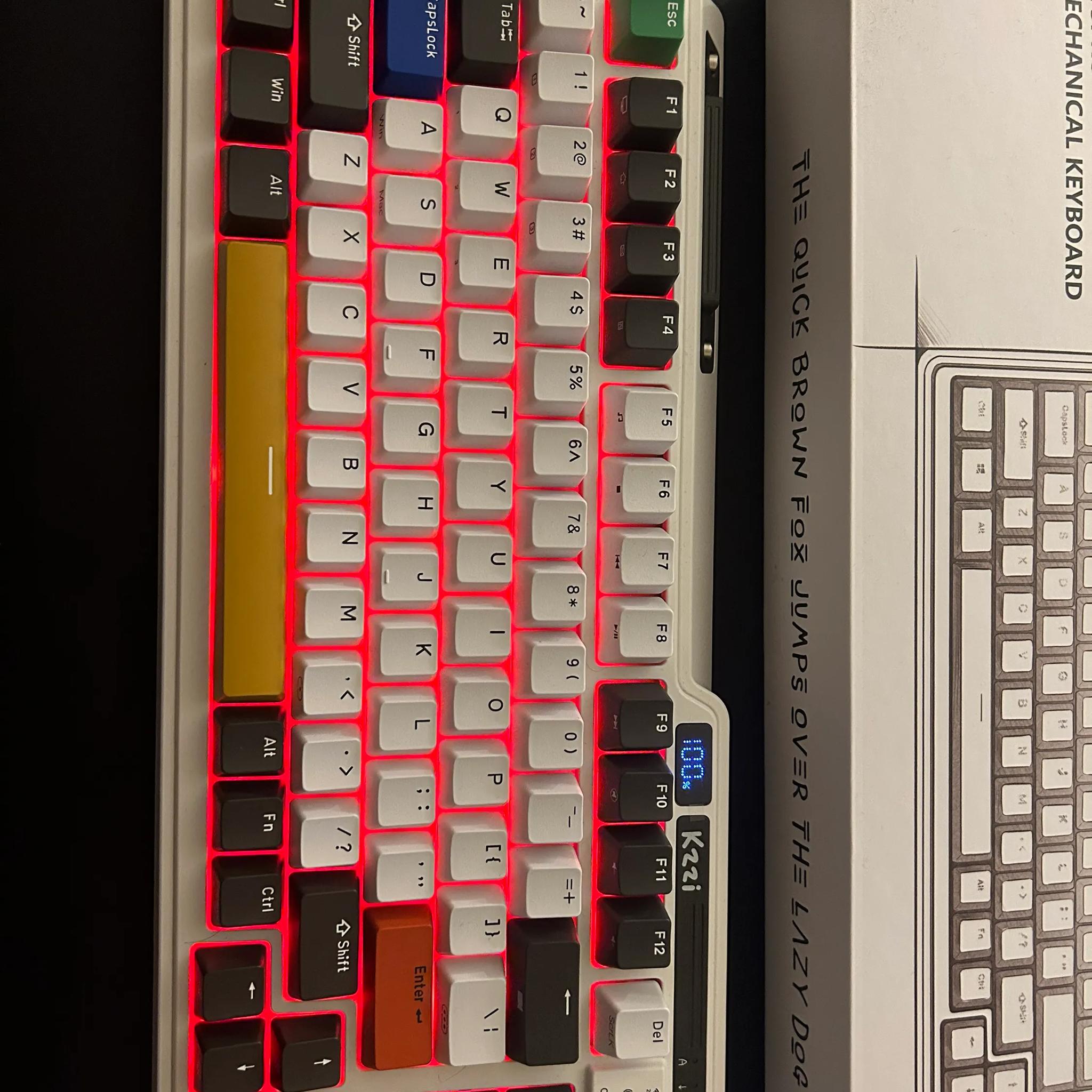 K75 RGB 75% Wireless Gasket Mechanical Keyboard, Triple Mode BT5.0/2.4G/USB-C