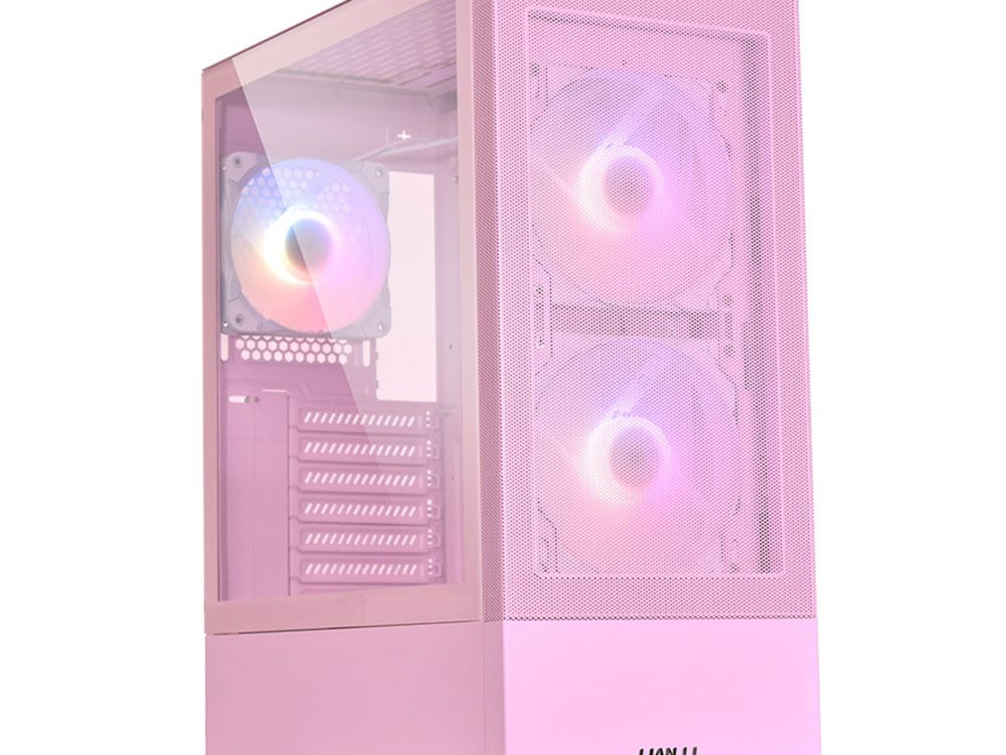 Lian Li Lancool 205 Mesh Type C Tempered Glass ATX Mid-Tower Computer Case - Pink