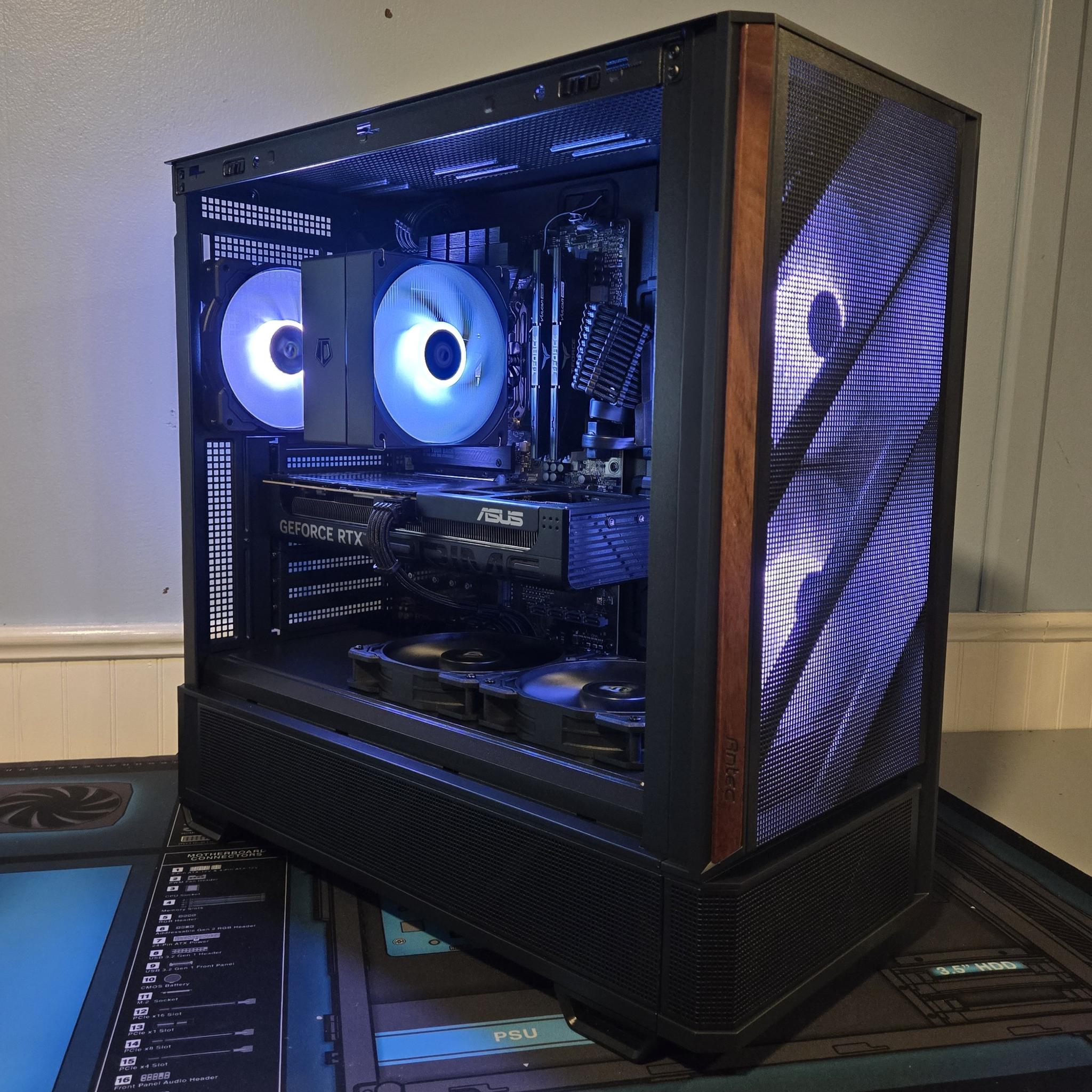 🖥️DarkWood 1080p/1440p PC|Ryzen 5 7500F|RTX 5060TI 8GB|1TB NVME|16GB DDR5|Wifi/Bt|Free Shipping 🖥️