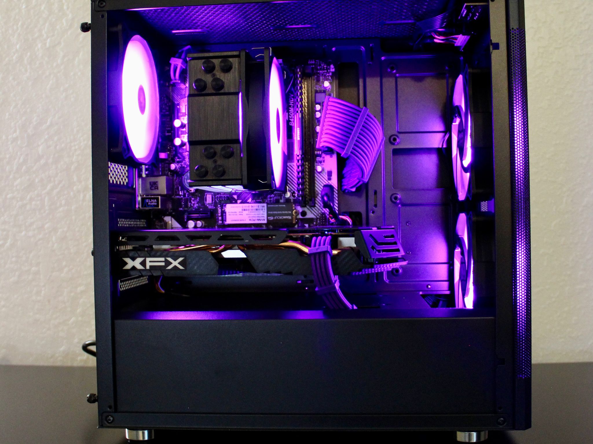 Purple Shadow! Awesome Gaming PC | Ryzen 5 2600 | XFX 580 8GB | 16GB DDR4 | 512GB M.2 | W11 + WiFi |