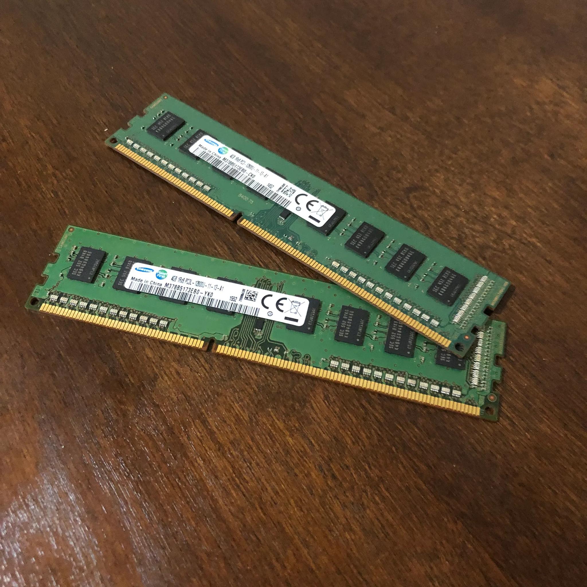 8gb DDR3 1600MHz (2x4gb)