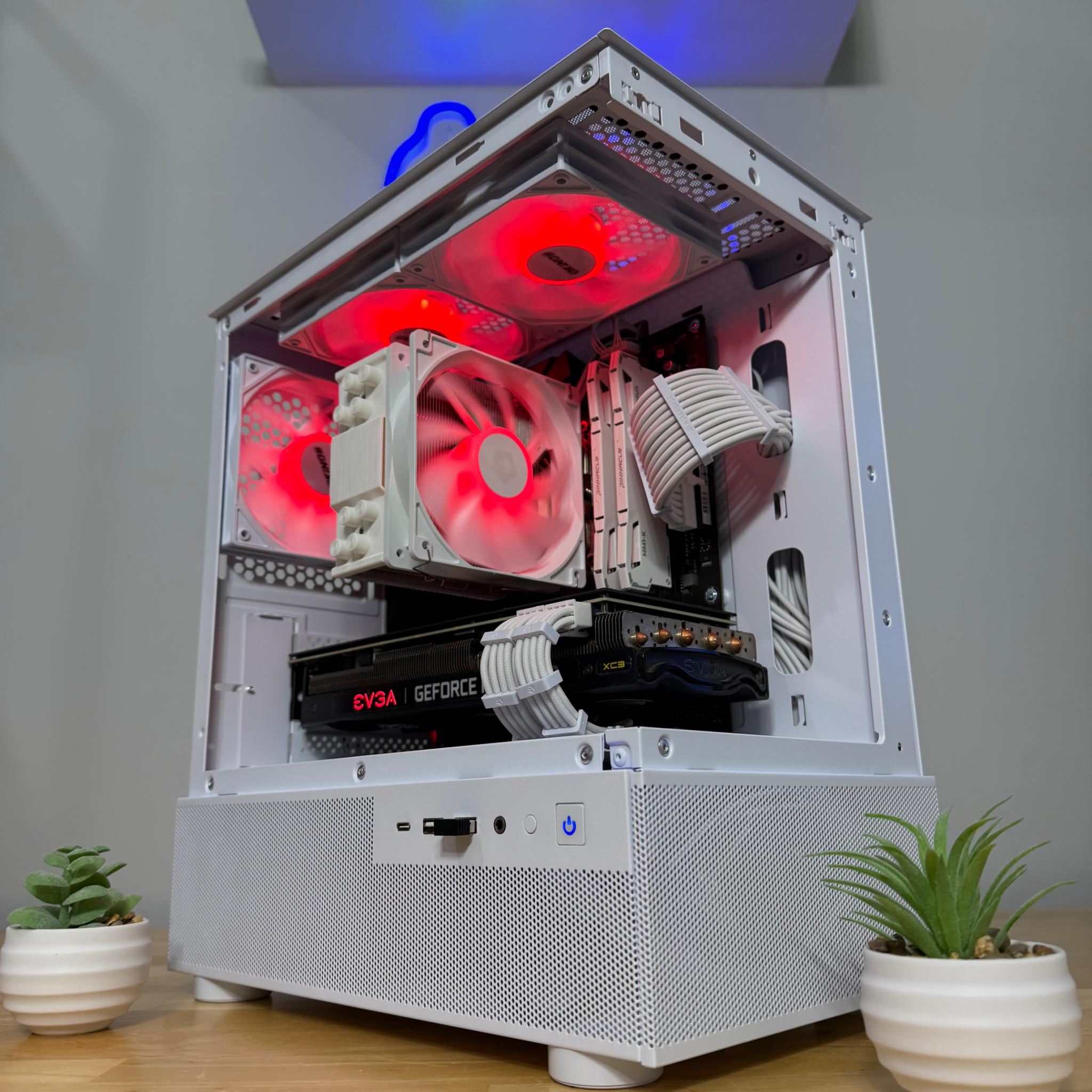 Custom White 1440p Gaming PC-Ryzen 5 5500-RTX 3070-1TB SSD-16GB Ram