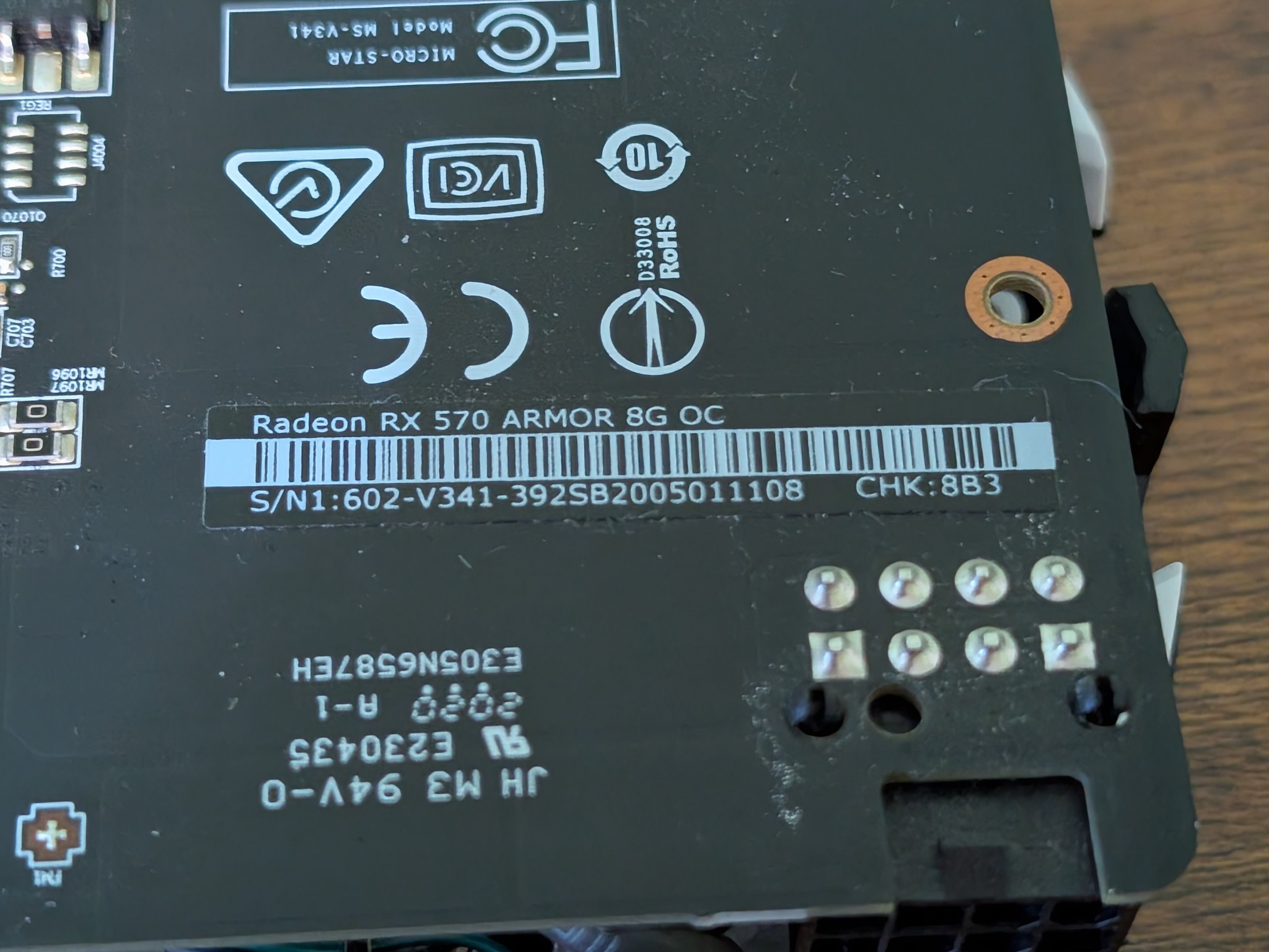 MSI Radeon RX 570 ARMOR 8G