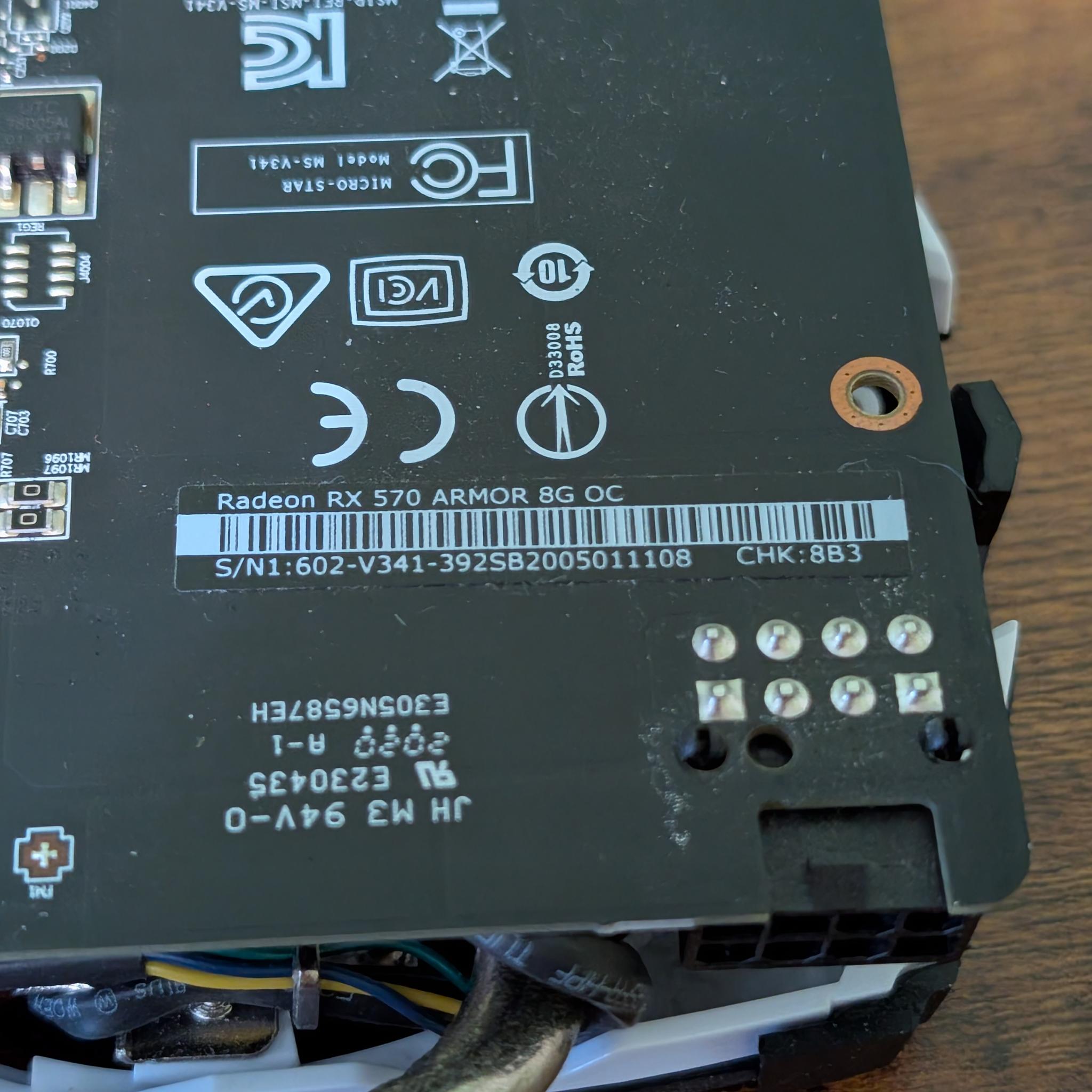 MSI Radeon RX 570 ARMOR 8G