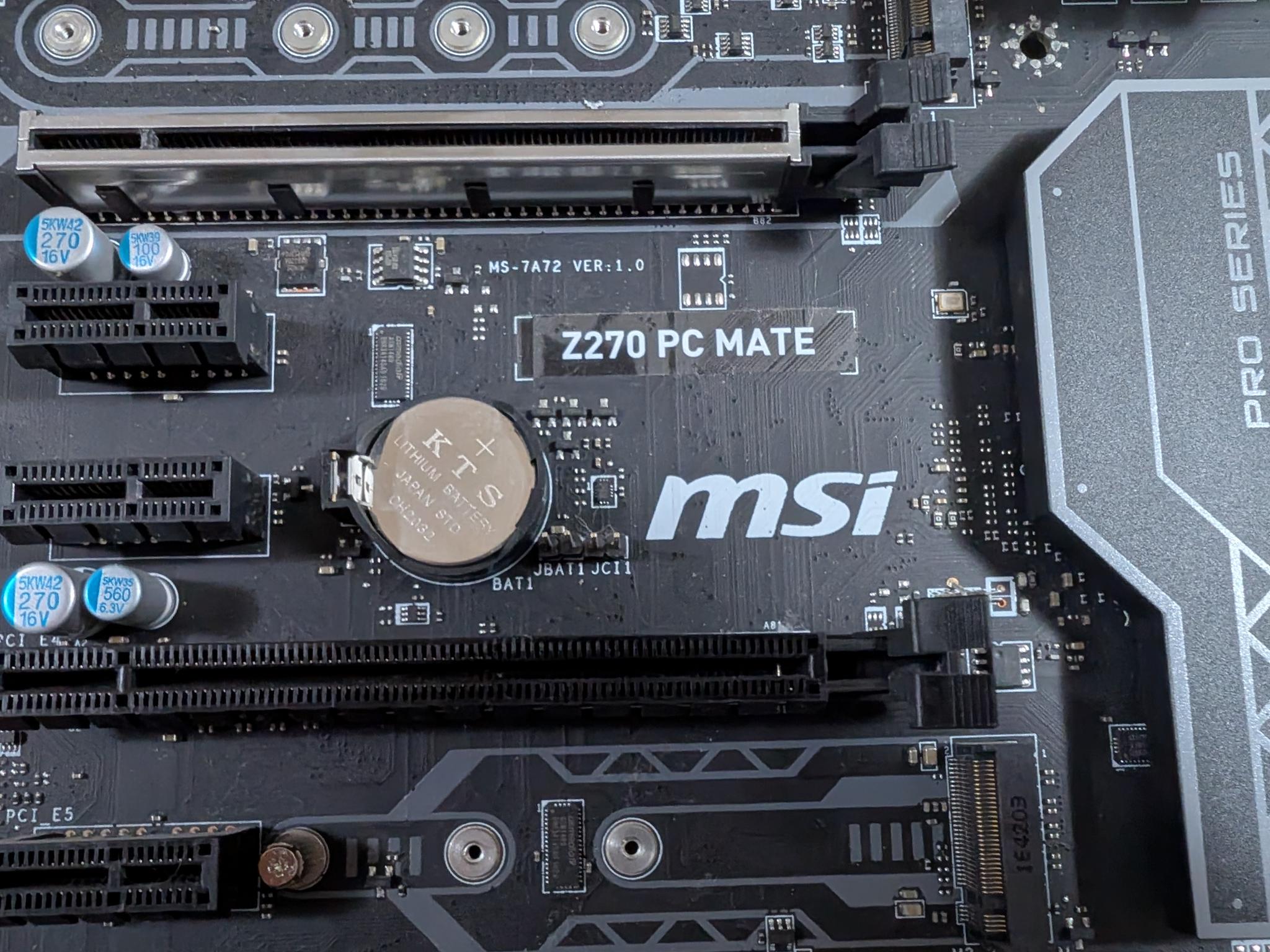 MSI Z270 PC Mate + core i5 7500