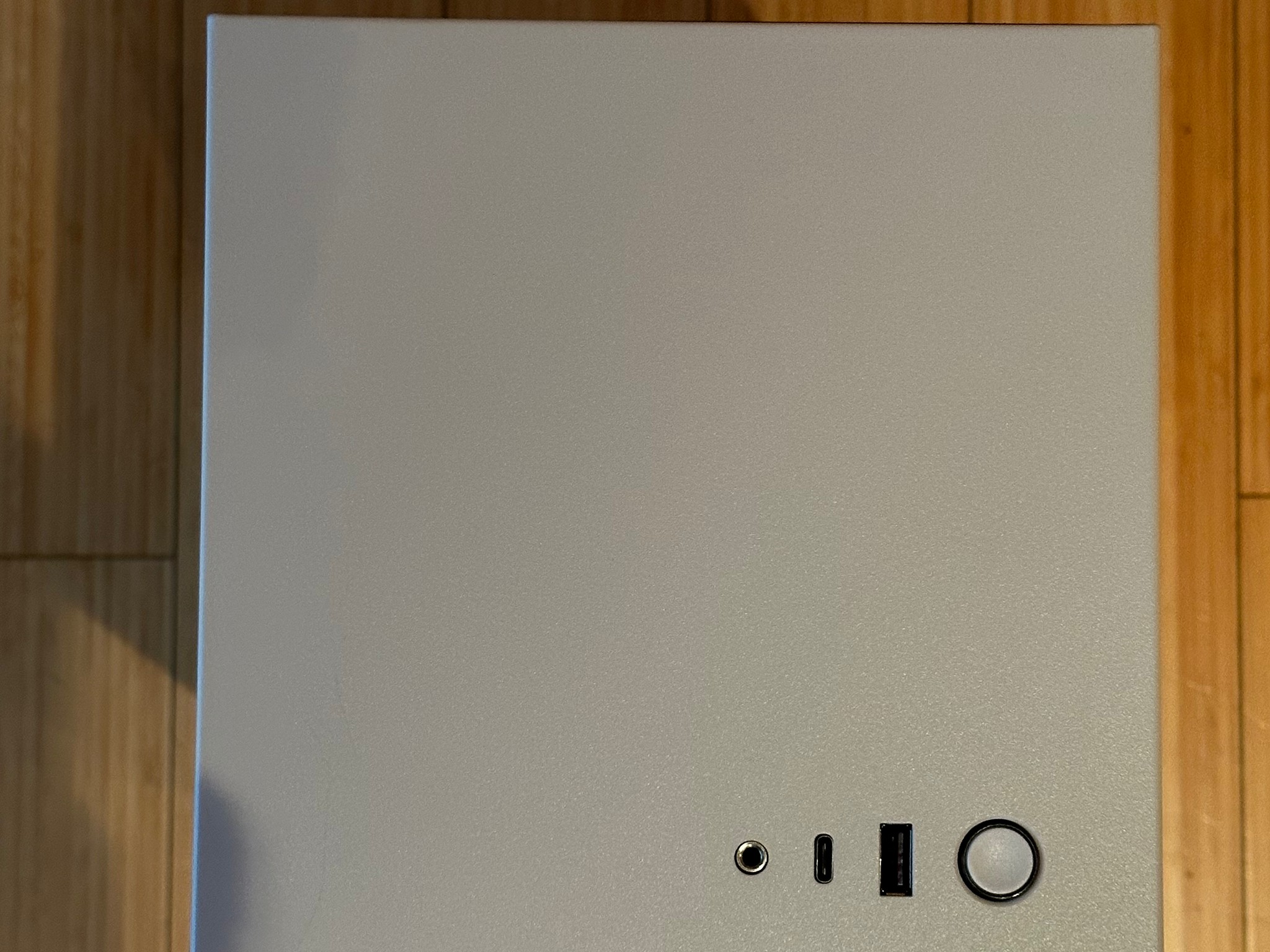 White NZXT H1 Mini ITX Case with PSU, AIO, and Riser Card (Lightly Used, In Box, Riser NOT upgraded)