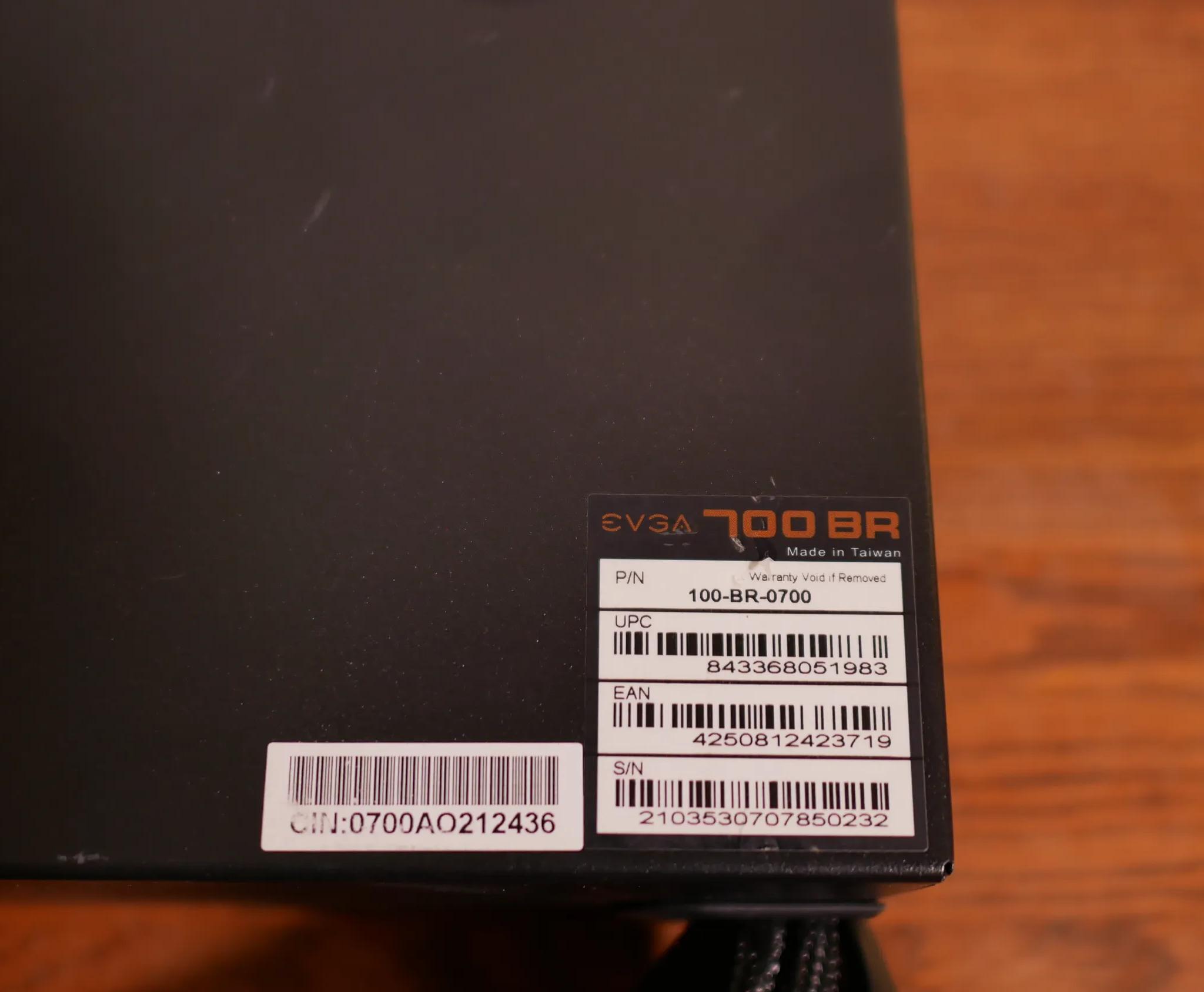 EVGA 700 BR, 80+ BRONZE 700W, Power Supply 100-BR-0700