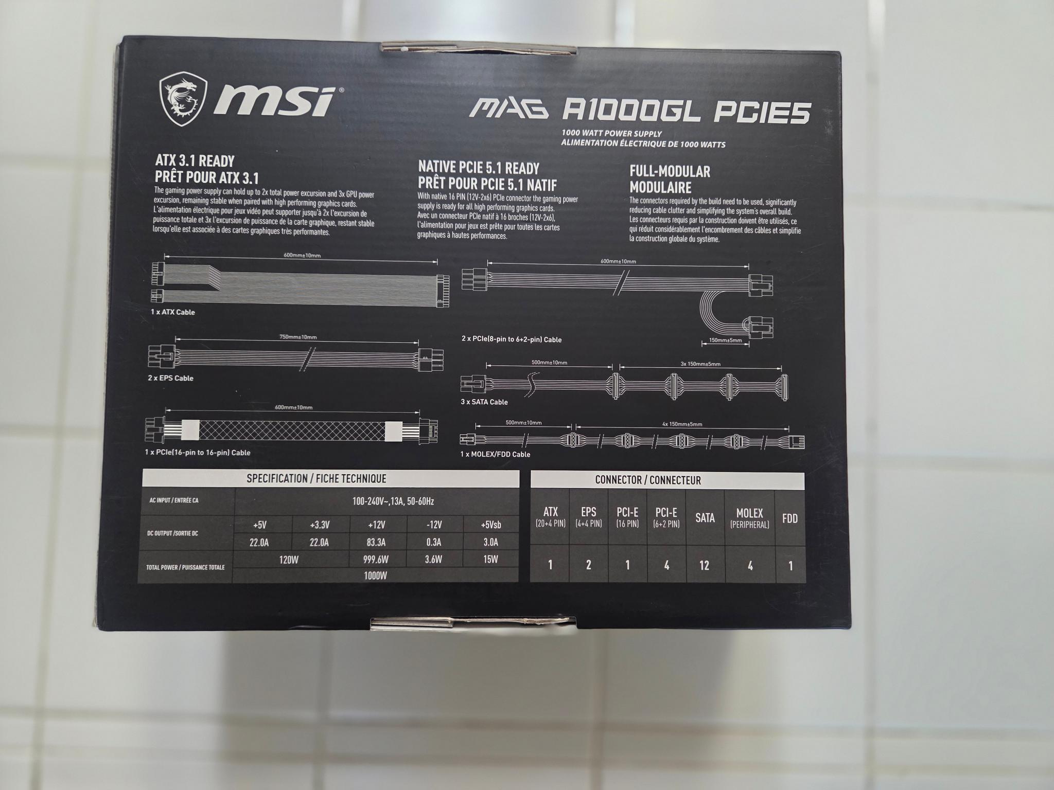 MSI MAG A1000GL PCIE5 - Image 4