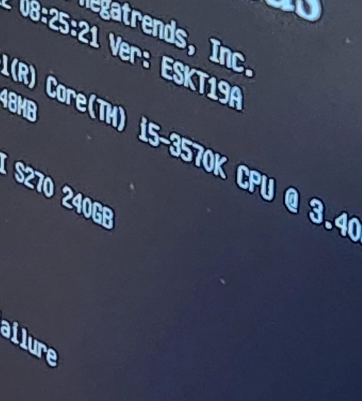 I5 3570k 4 core 4 threads