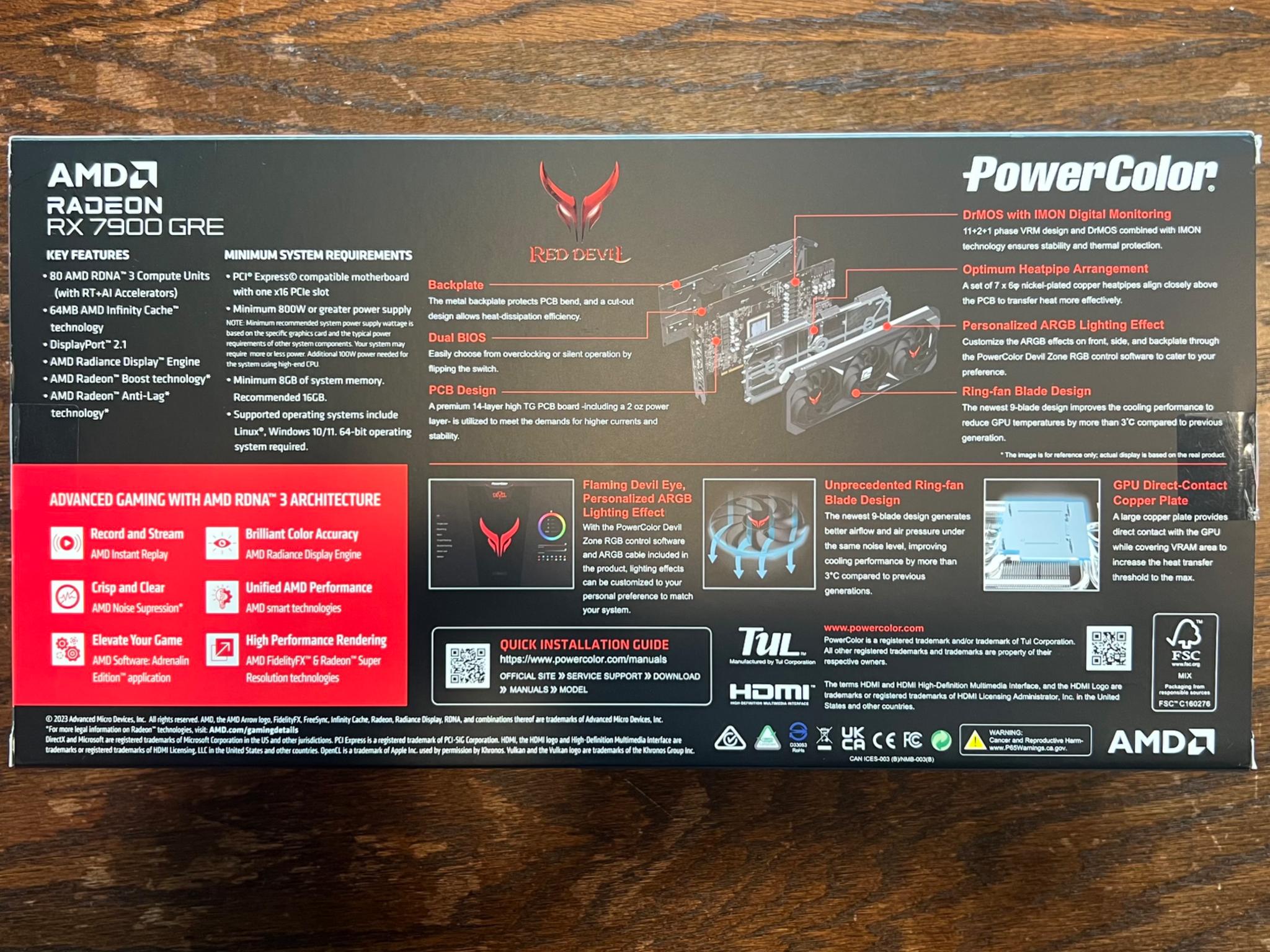 AMD Rx 7900 GRE- Like New