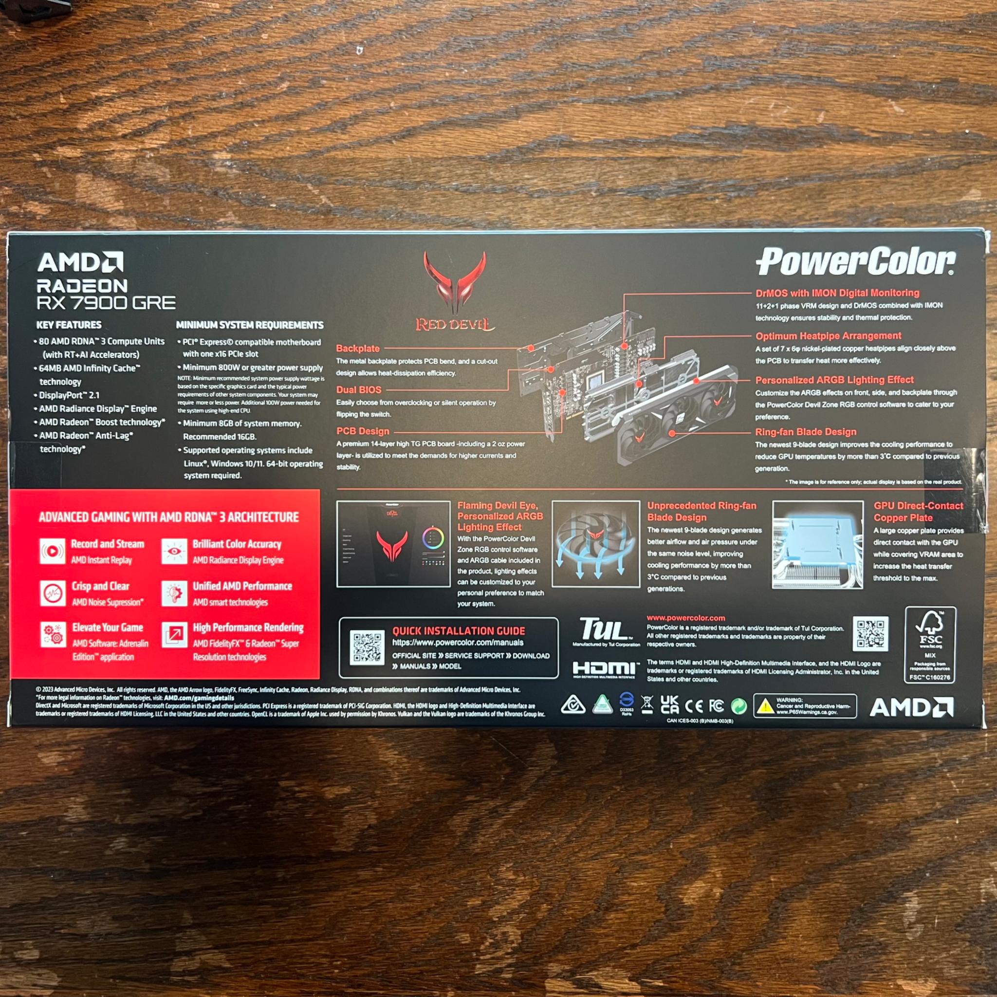 AMD Rx 7900 GRE- Like New