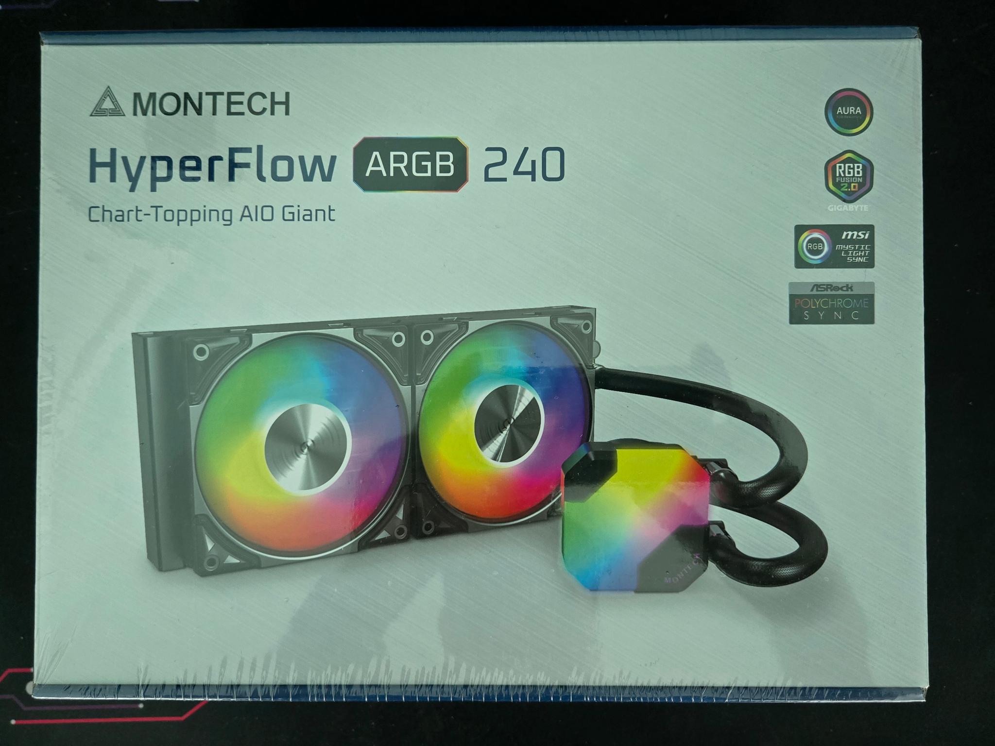 Montech HyperFlow ARGB 240 AIO CPU Liquid Cooler Black