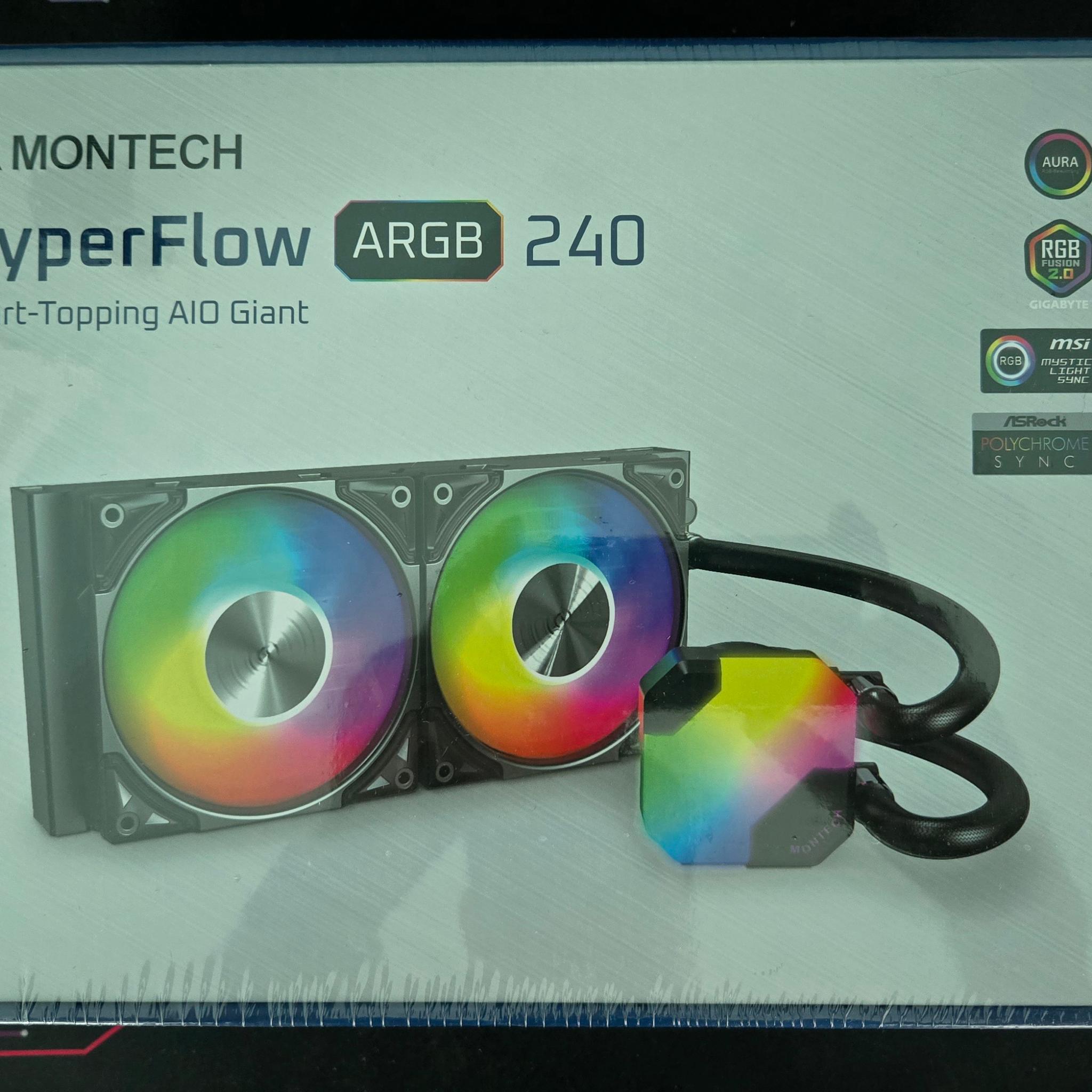 Montech HyperFlow ARGB 240 AIO CPU Liquid Cooler Black
