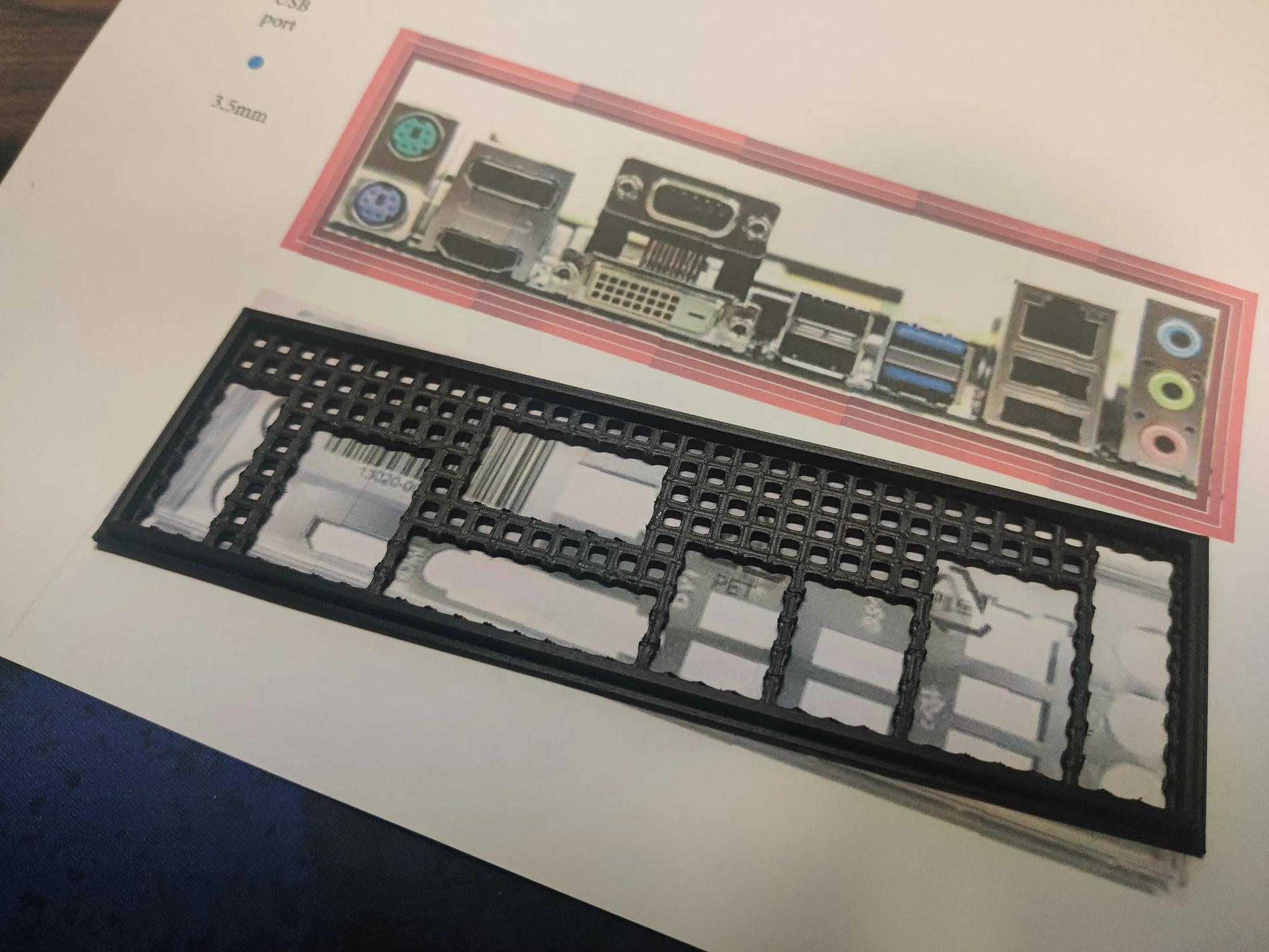 ASUS B85M-E I/O Shield [3D Print]