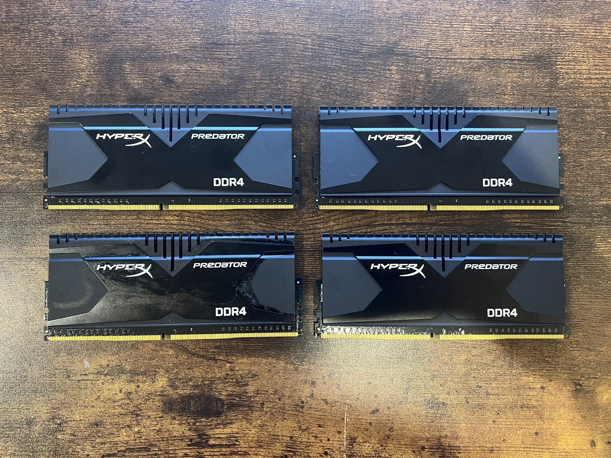 16GB DDR4-3000MHz (4x4GB) CL15 Kingston HyperX Predator Black RAM Memory