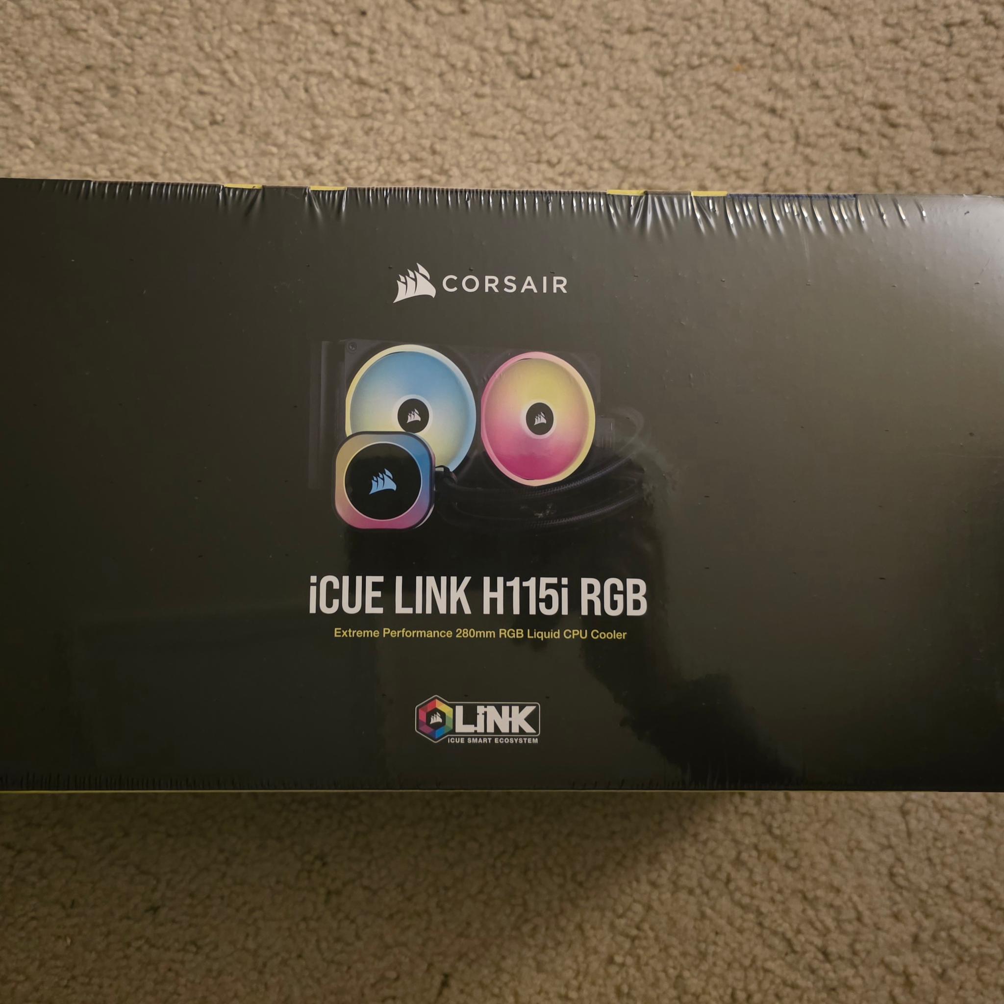 CORSAIR iCUE Link H115i 280mm AIO RGB Liquid CPU Cooler Black Brand New In Box Sealed