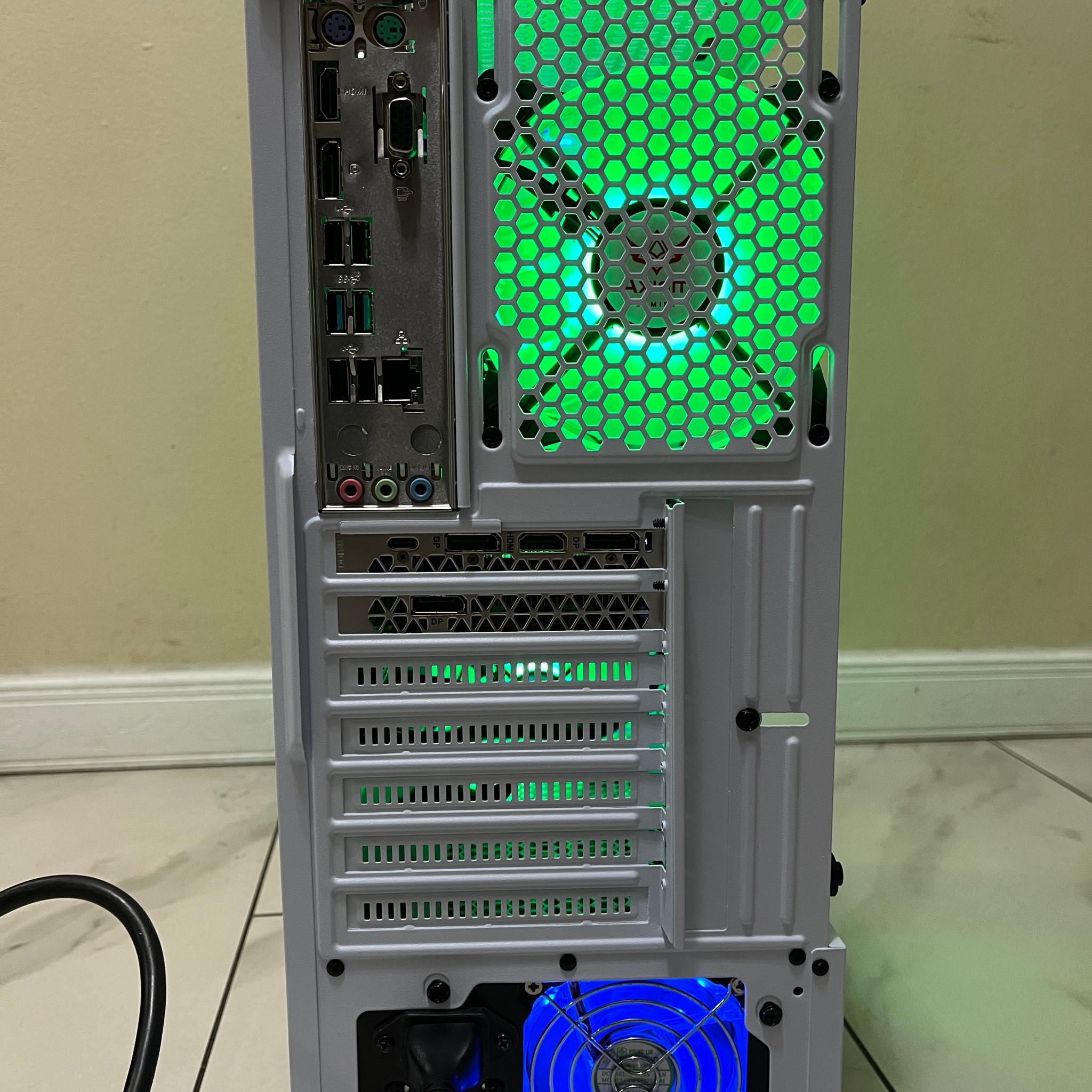 Intel i3-12100, RTX 2070, 16GB RAM, 1TB SSD, High FPS Gaming PC w/ Wi-Fi + Bluetooth & RGB Remote
