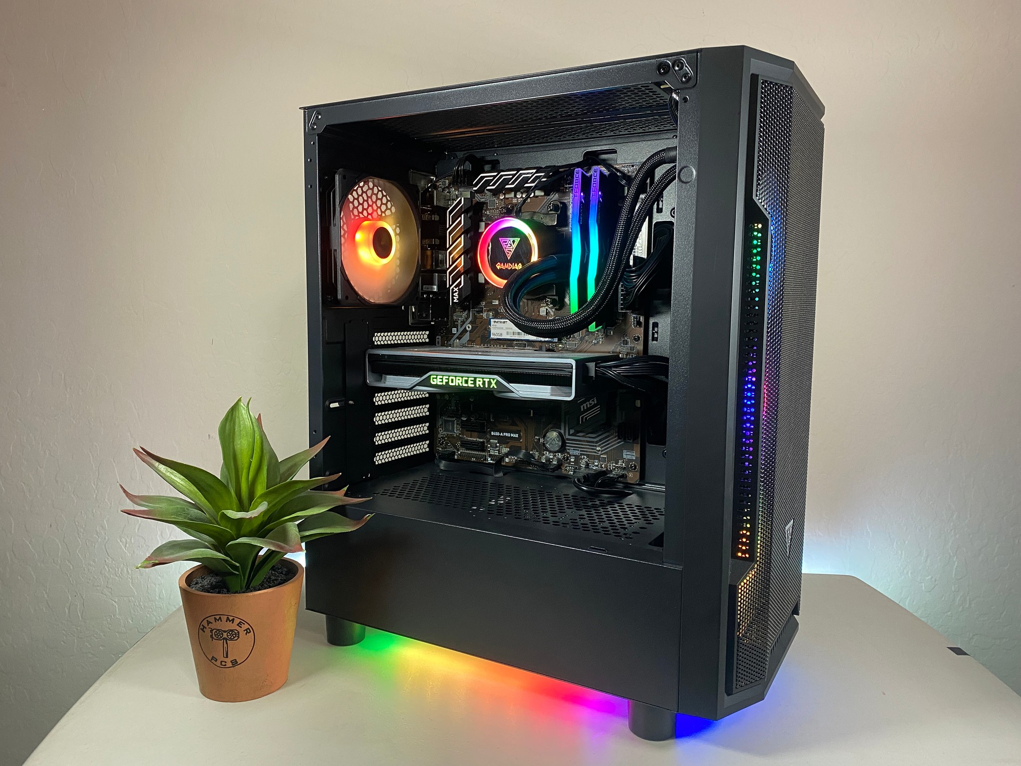 Custom Built High End 32GB RAM RYZEN 5 NVIDIA 2070 Water Cooled Gaming PC Computer