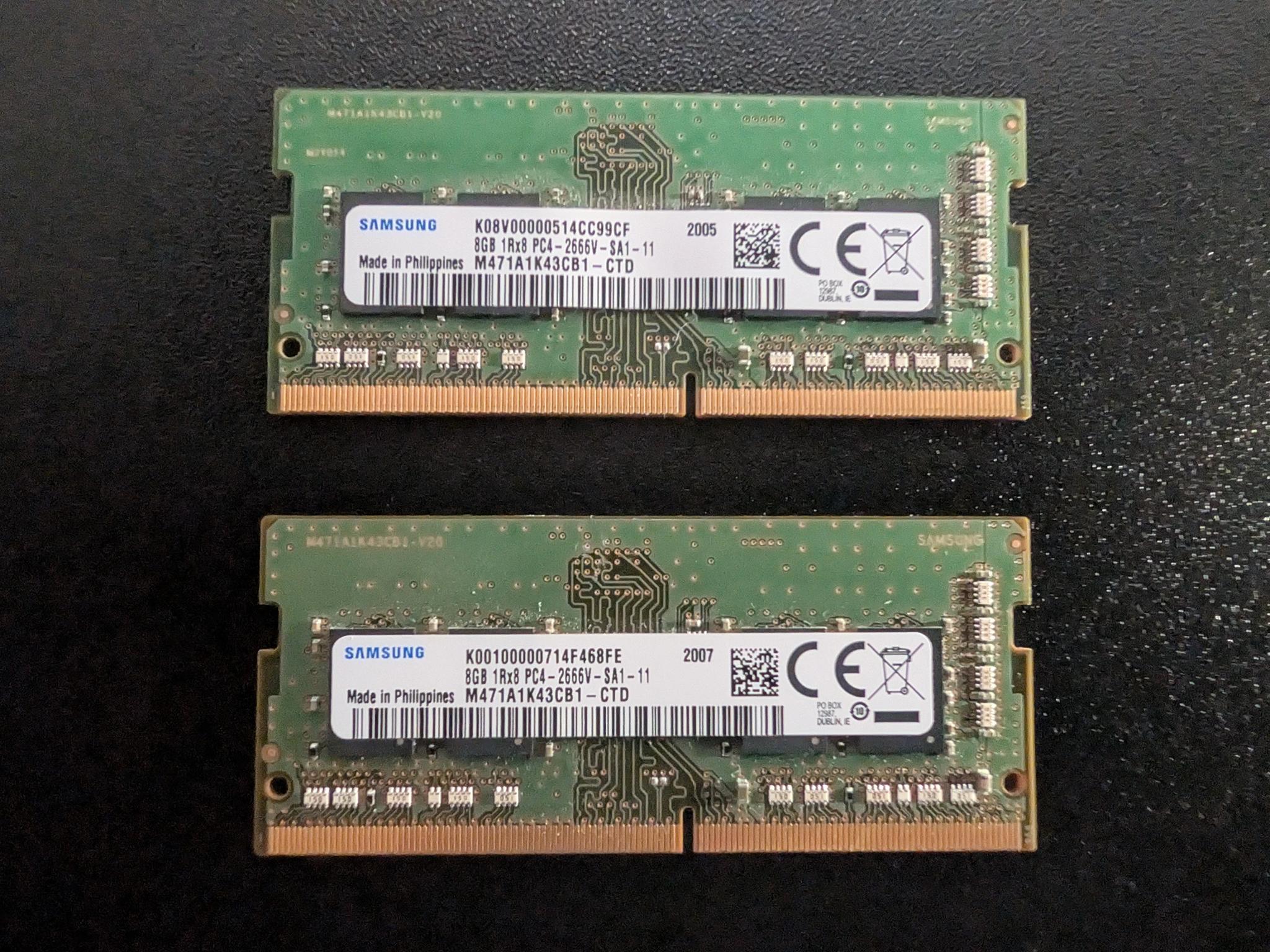 Samsung DDR4 SO-DIMM RAM 2x8GB 2666MHz (M471A1K43CB1)
