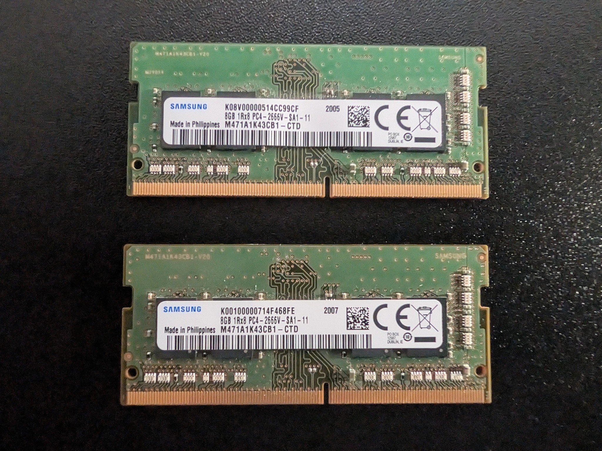 Samsung DDR4 SO-DIMM RAM 2x8GB 2666MHz (M471A1K43CB1)
