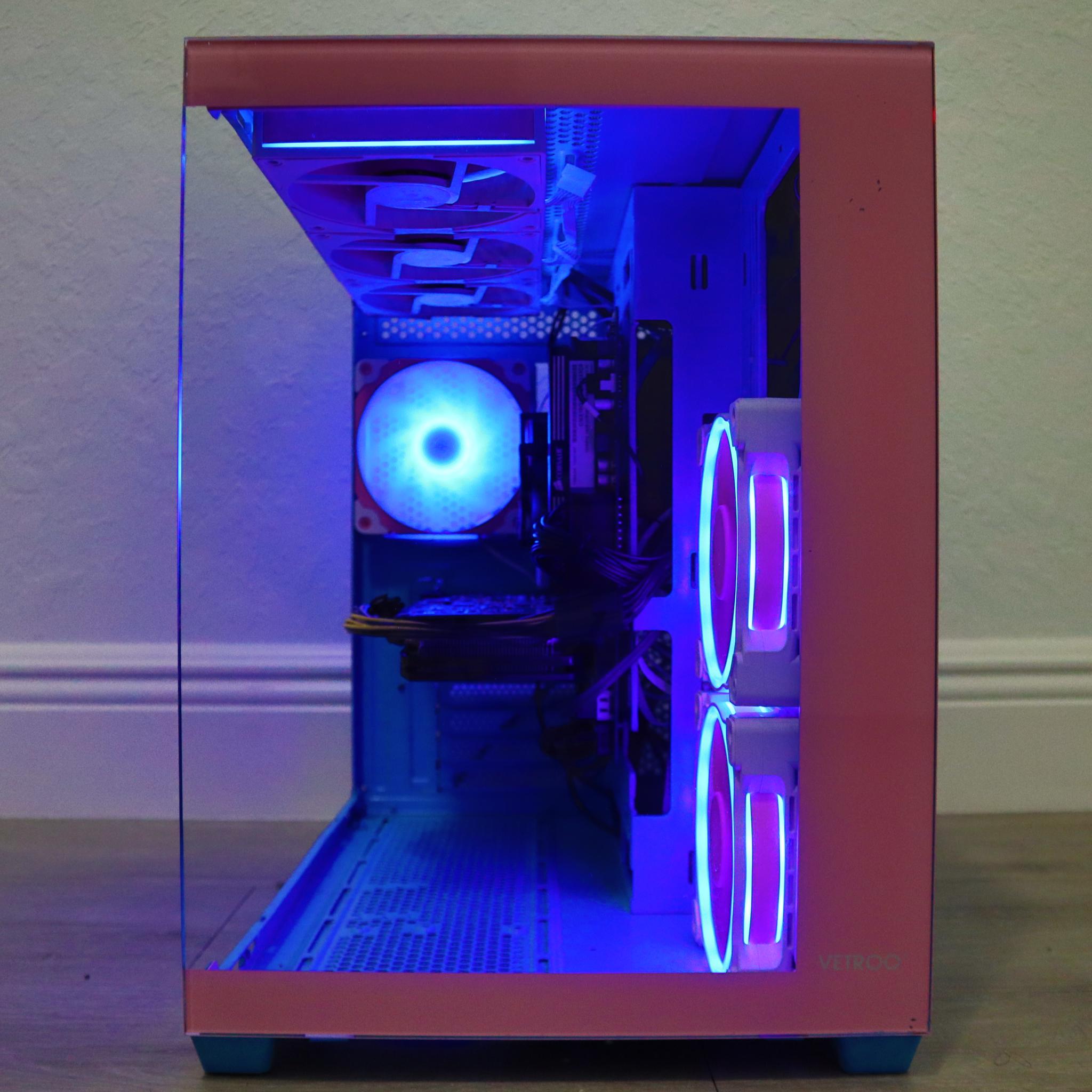 Gaming PC - GTX 970, I7-3770, 32GB DDR3, WIFI, BLUETOOTH, ARGB, BLUE, 128GB SSD, 250GB HDD.