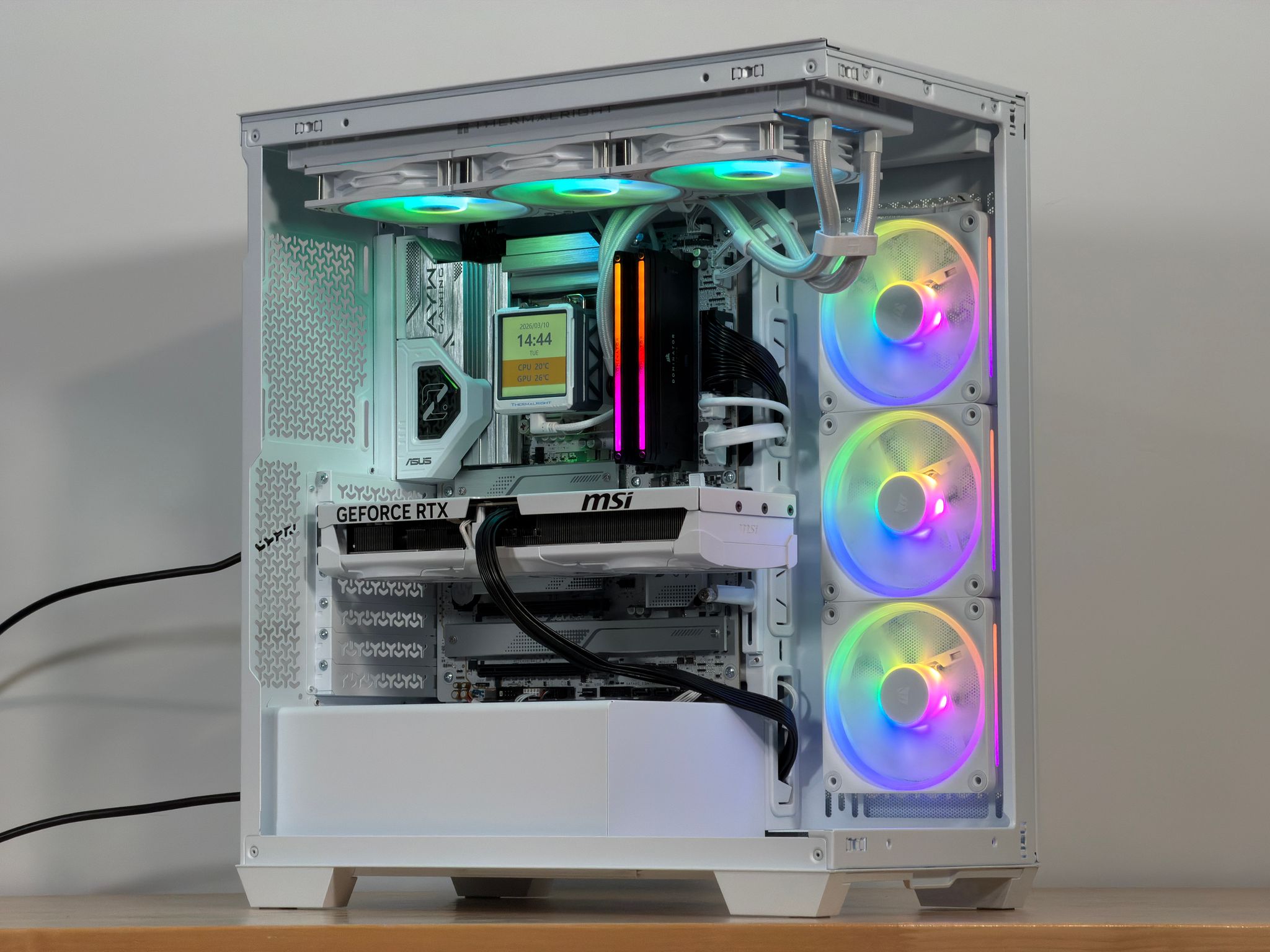 White RTX 5080 Intel Core Ultra 7 265kf Gaming PC