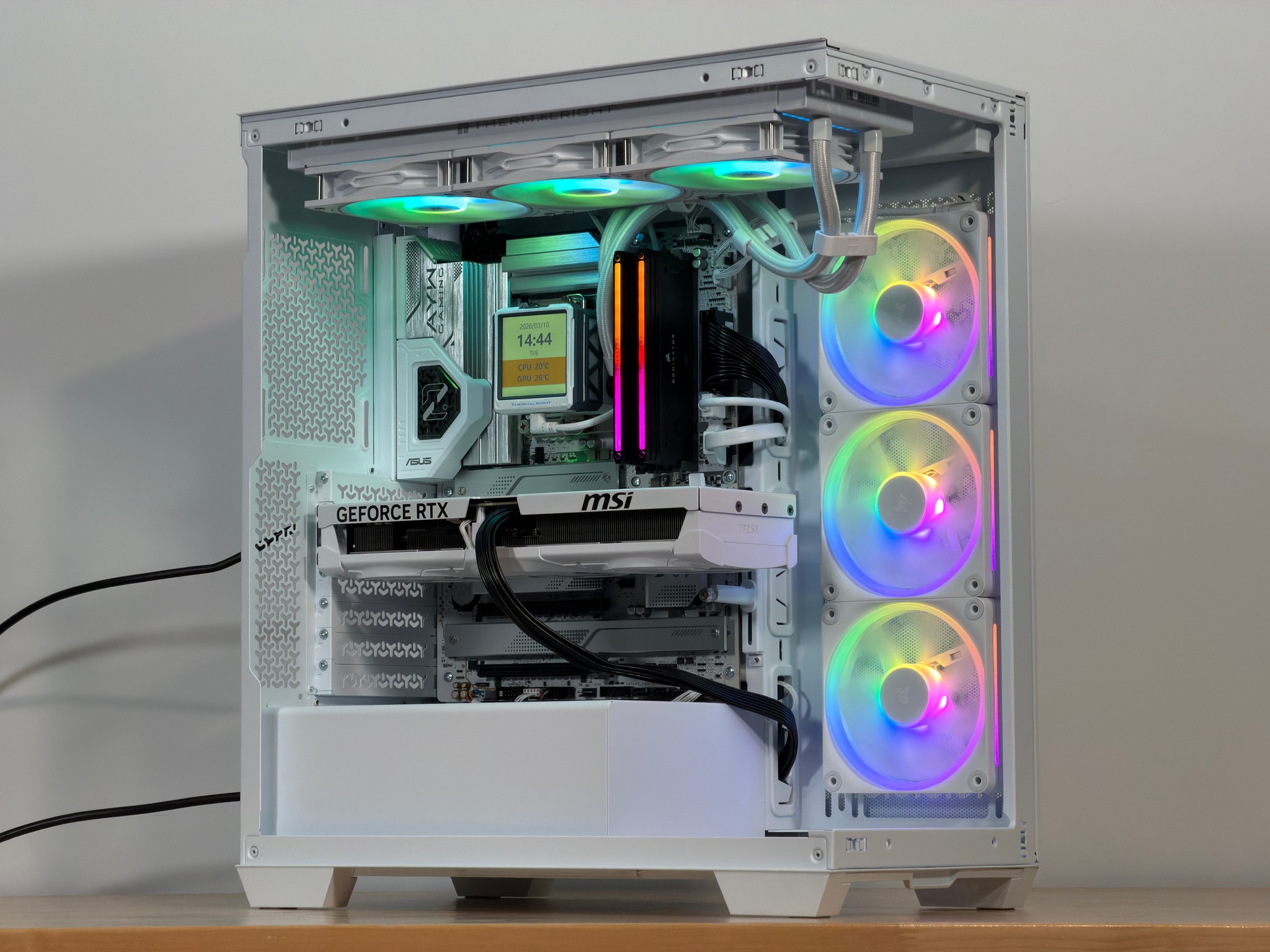 White RTX 5080 Intel Core Ultra 7 265kf Gaming PC