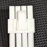 1x8 Pin PCIE White Cable Extension 16AWG