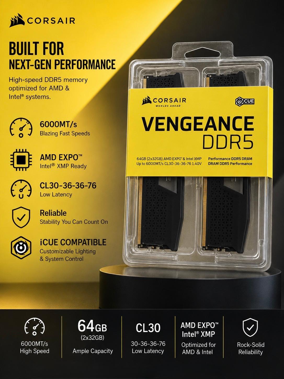 Corsair Vengeance DDR5 RAM 64GB