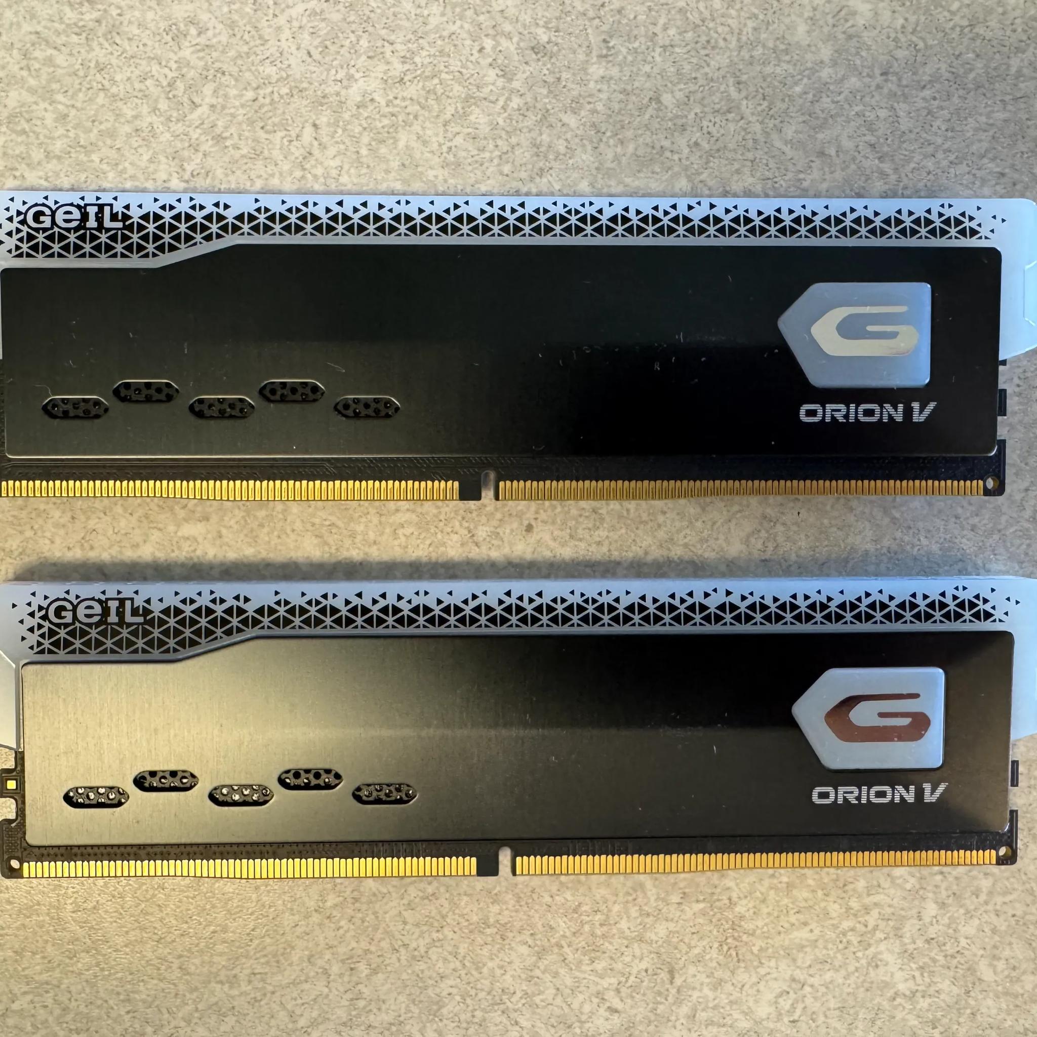GEIL Orion V 32GB (2x16GB) DDR5 5600 Memory - Black with RGB - Excellent