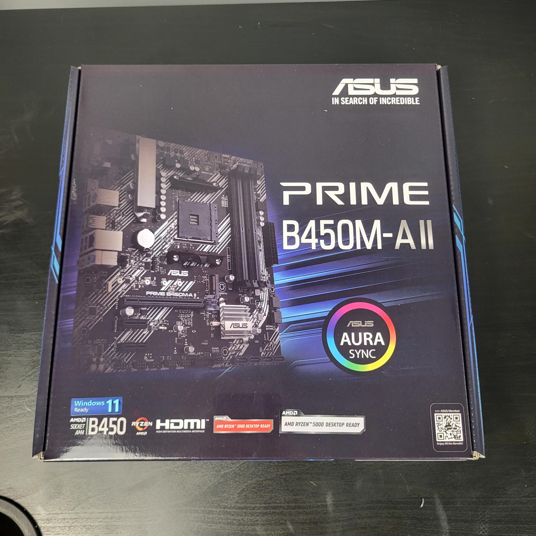 ASUS Prime B450M-A II Motherboard (BRAND NEW)