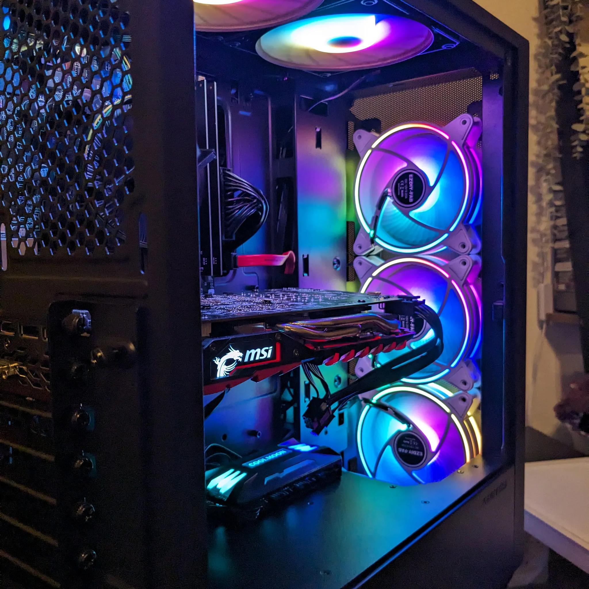 FREE SHIP || "RGBeam" || i5-7600, 16GB RAM, RX 470 8GB, 480GB SSD, Win11, WiFi