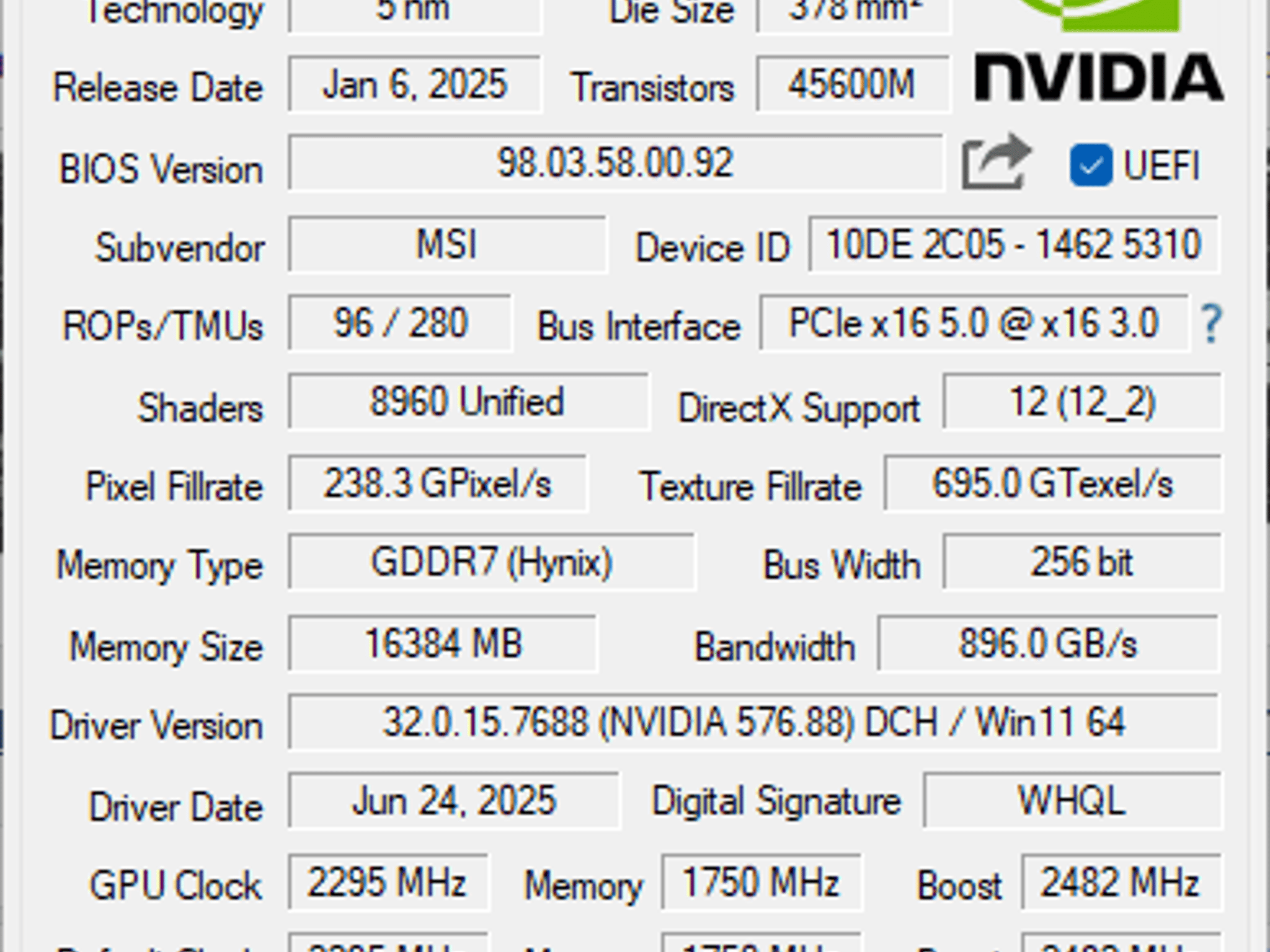 DAMAGED - MSI GeForce RTX 5070 Ti 16G VENTUS 3X OC