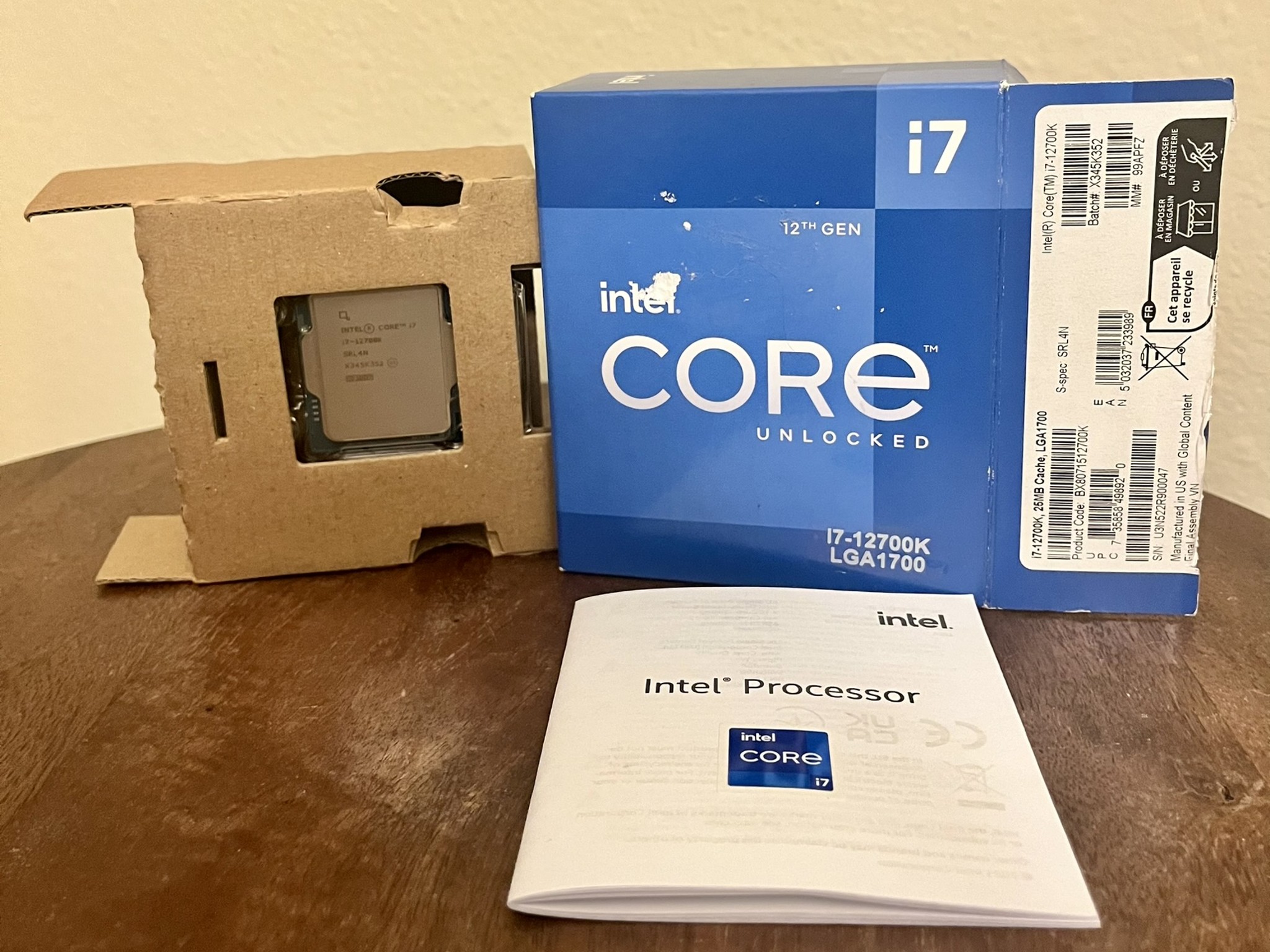 OPEN BOX Intel Core i7-12700K Alder Lake LGA 1700 12 cores (8p + 4e) 3.6 GHz up to 5.00 GHz