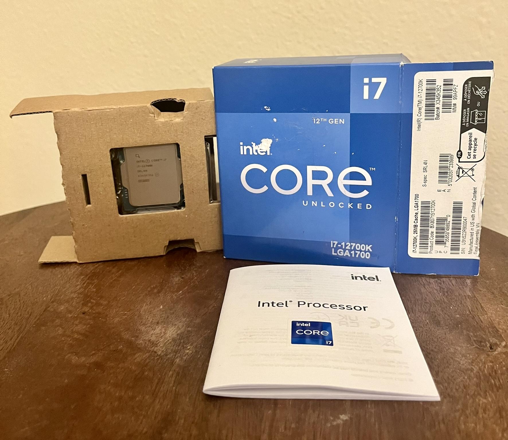 OPEN BOX Intel Core i7-12700K Alder Lake LGA 1700 12 cores (8p + 4e) 3.6 GHz up to 5.00 GHz