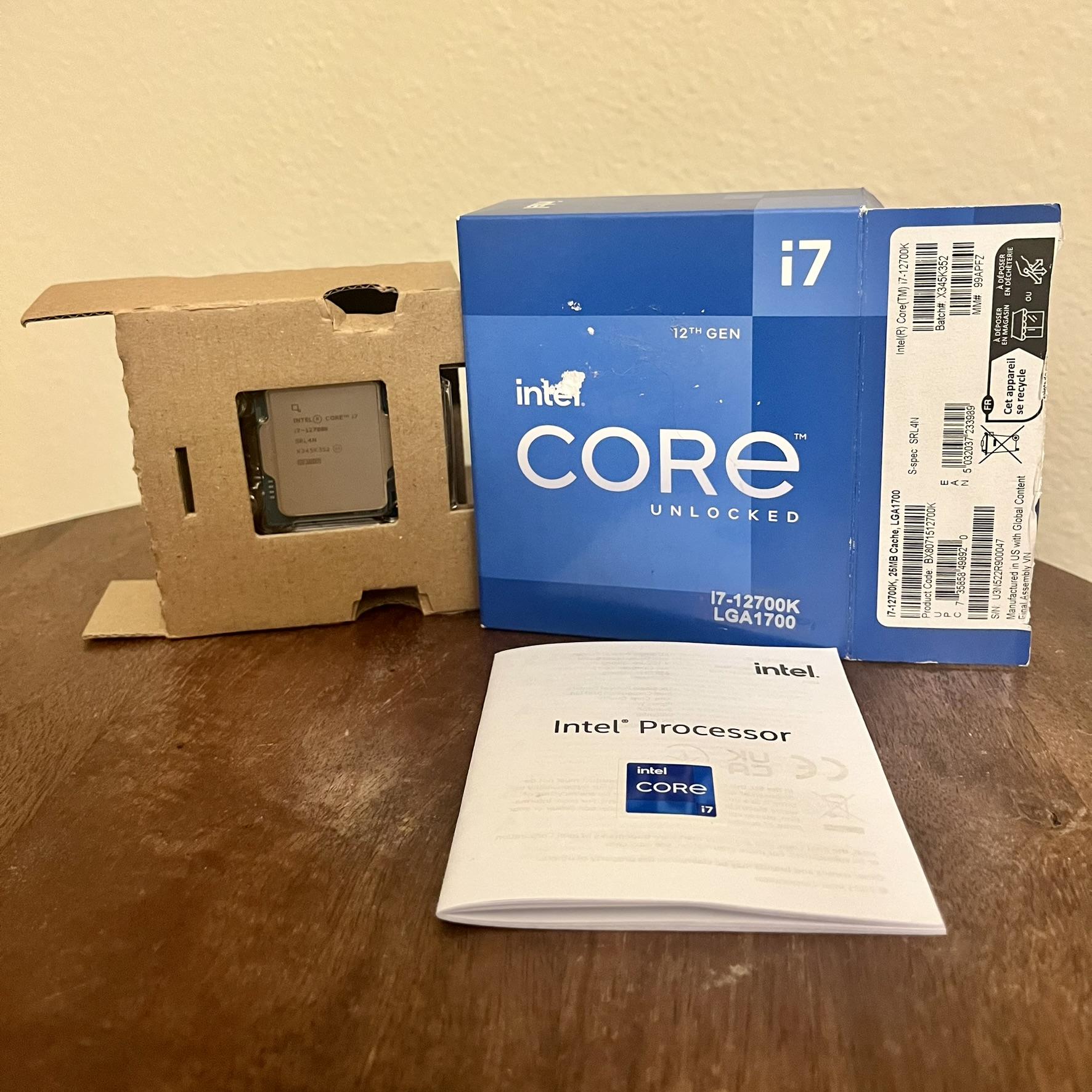 OPEN BOX Intel Core i7-12700K Alder Lake LGA 1700 12 cores (8p + 4e) 3.6 GHz up to 5.00 GHz