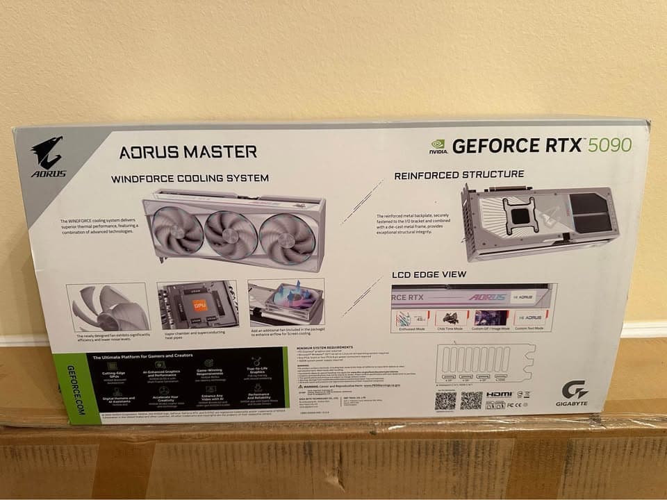 GIGABYTE AORUS GeForce RTX 5090 MASTER ICE 32G