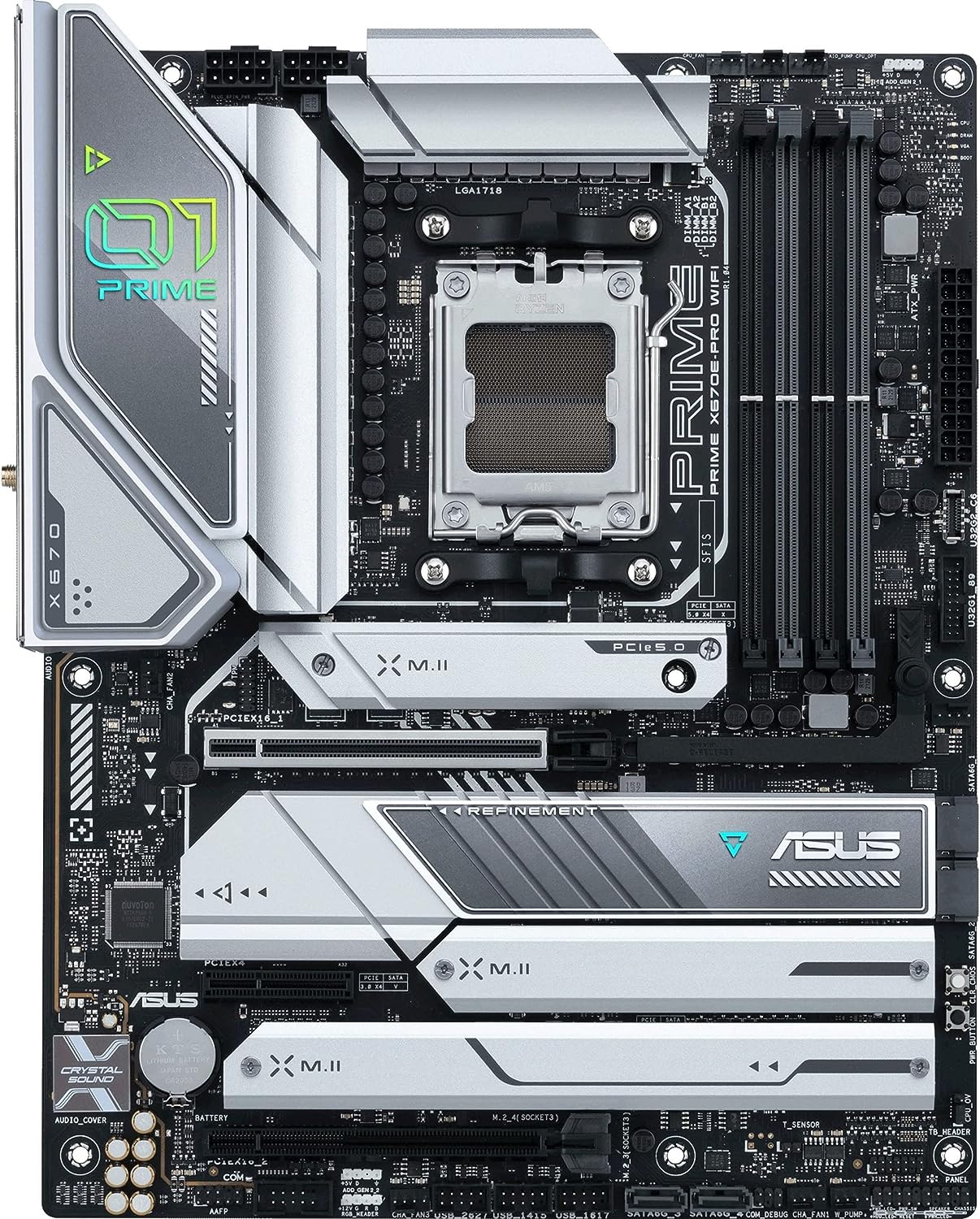 ASUS PRIME X670E-PRO WIFI AMD AM5 X670E ATX DDR5 Desktop Motherboard A