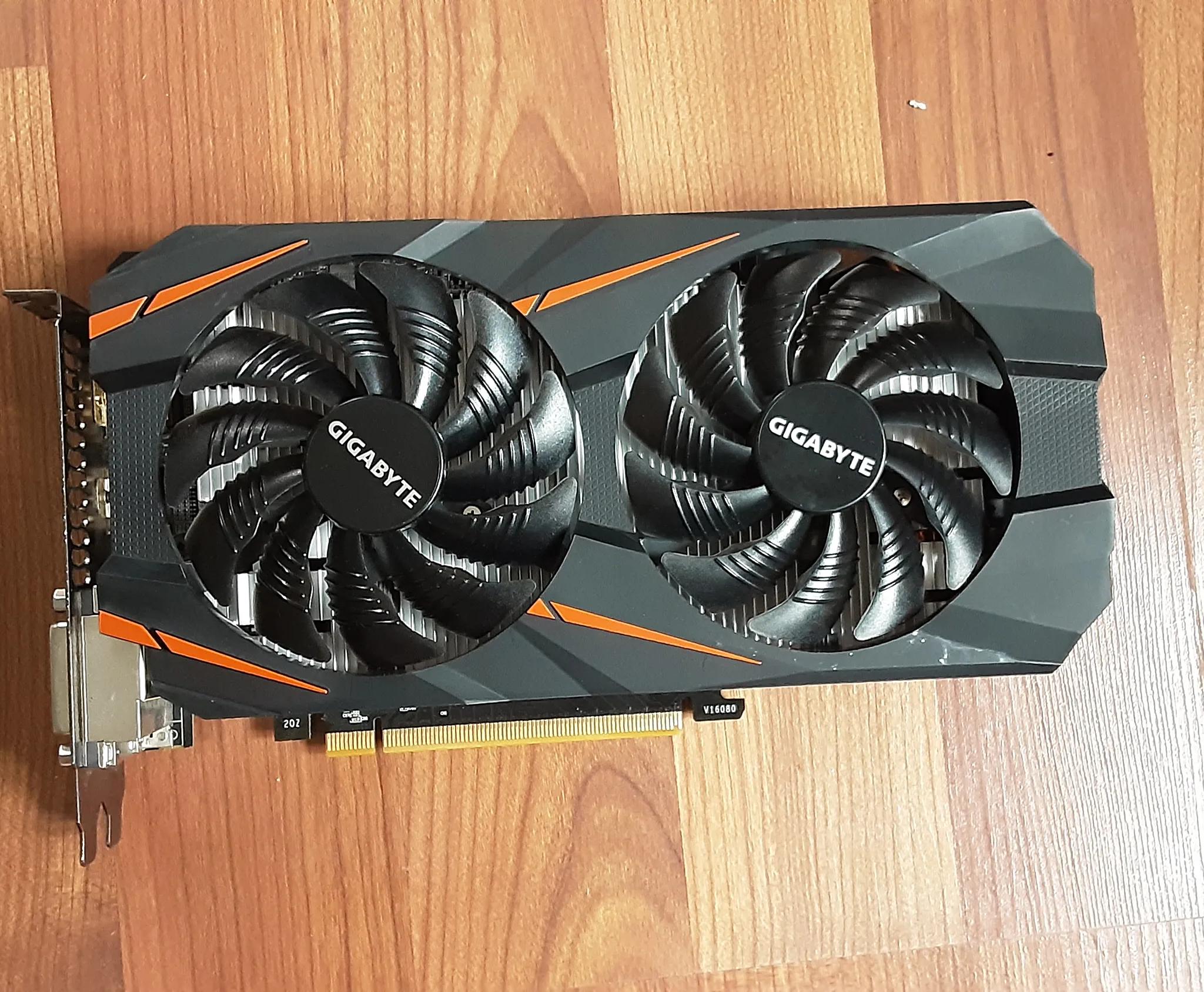 GIGABYTE GeForce GTX 1060 3GB GDDR5 Graphics Card USED, Repasted, Backplate